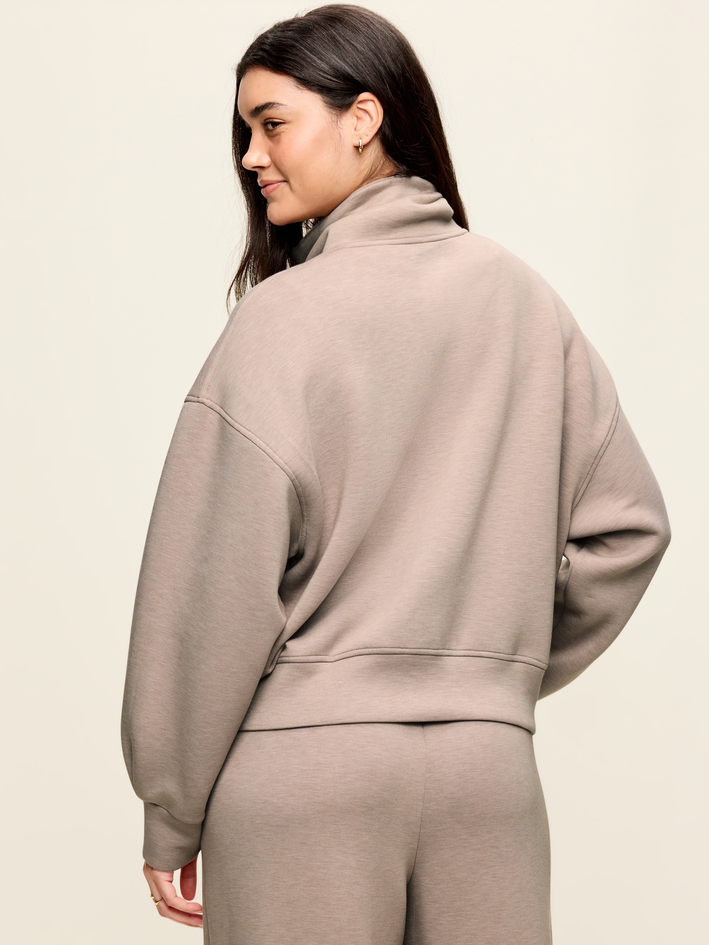 Bounce Fleece Half-Zip Pullover Sweatshirt - Mushroom - 5