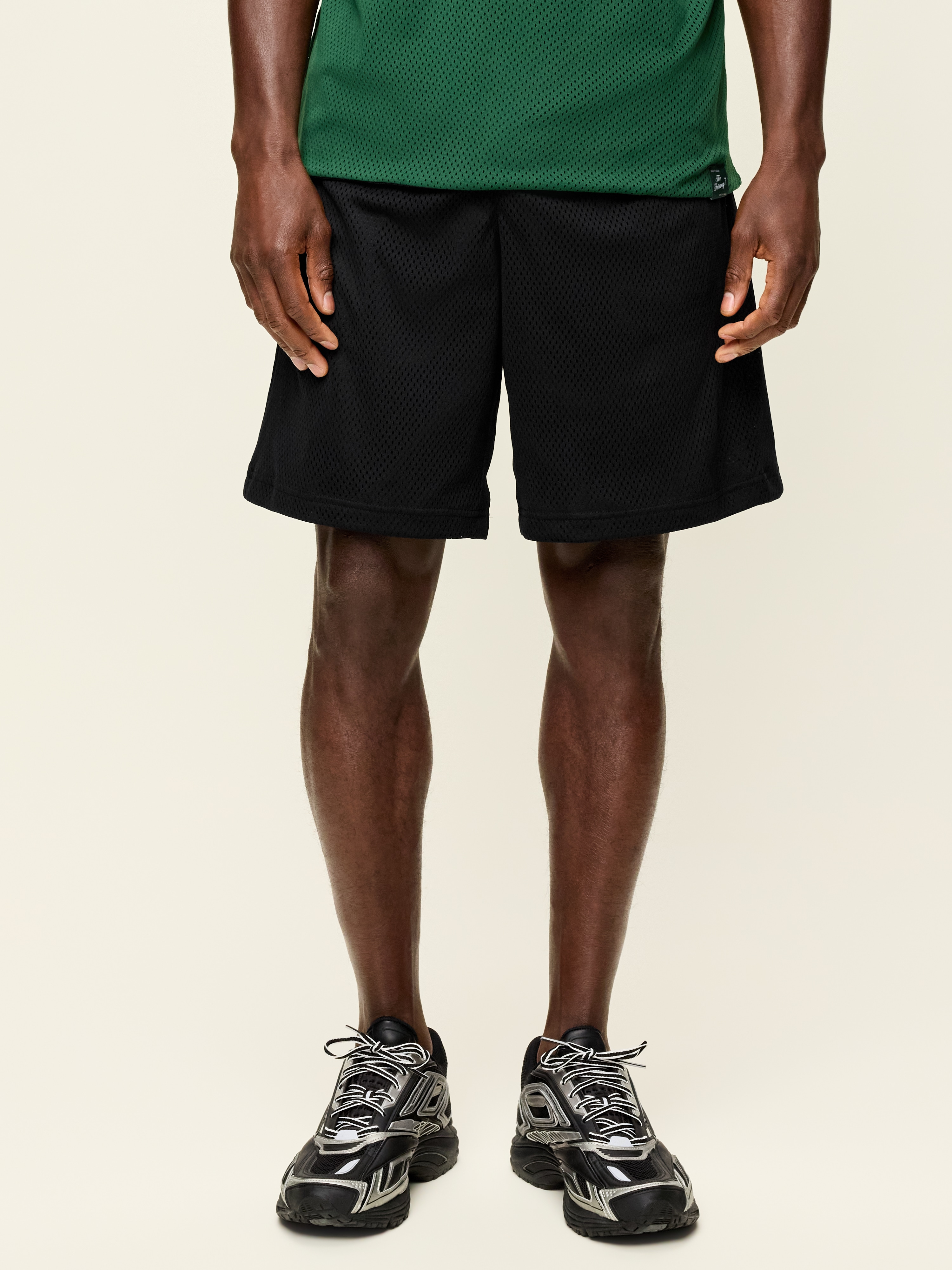 Baggy Mesh Shorts -- 9-inch inseam - Black Jack - 1