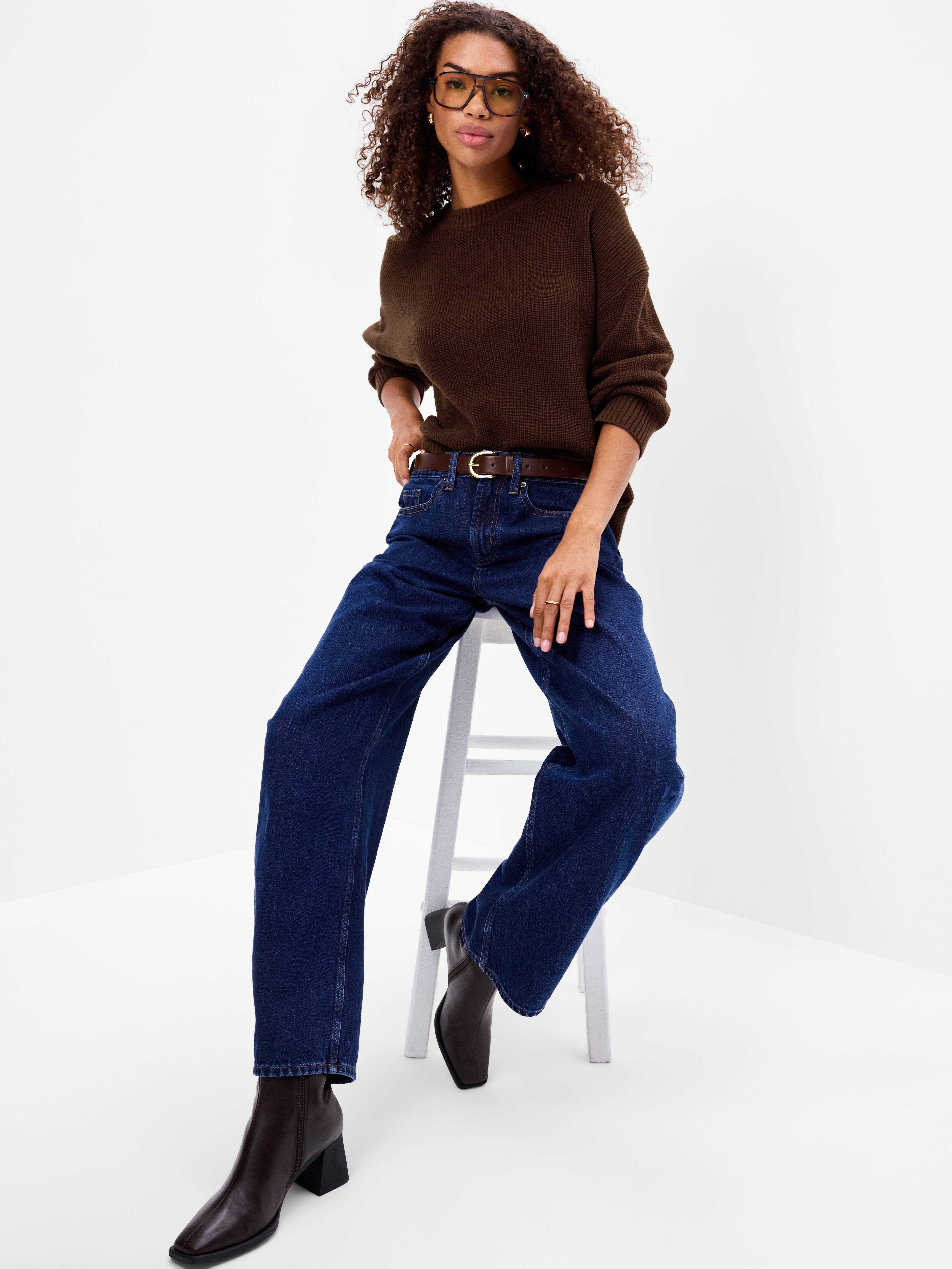 Seaside Cotton Shaker Oversized Tunic Sweater - Earthen - 3
