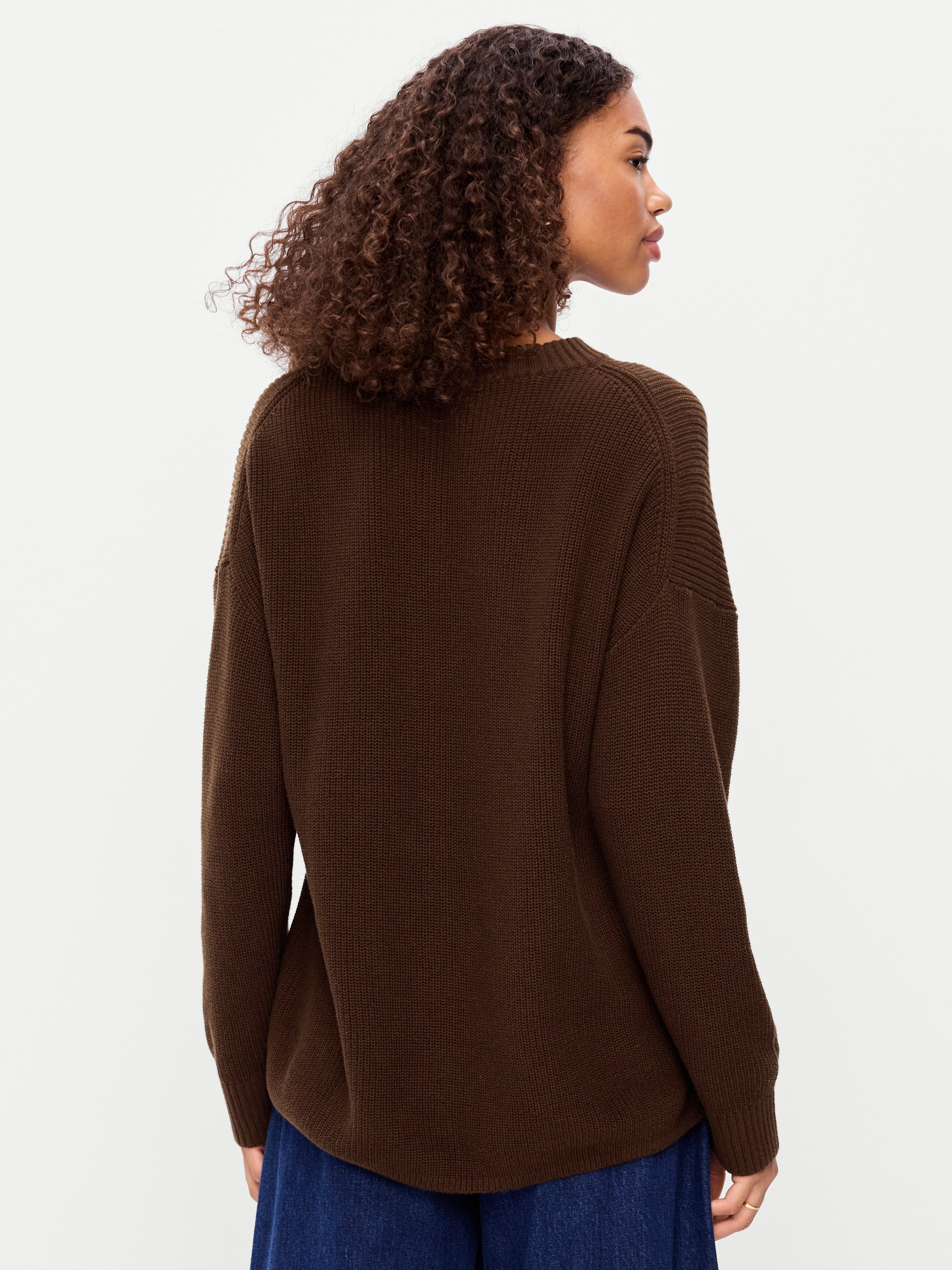 Seaside Cotton Shaker Oversized Tunic Sweater - Earthen - 2