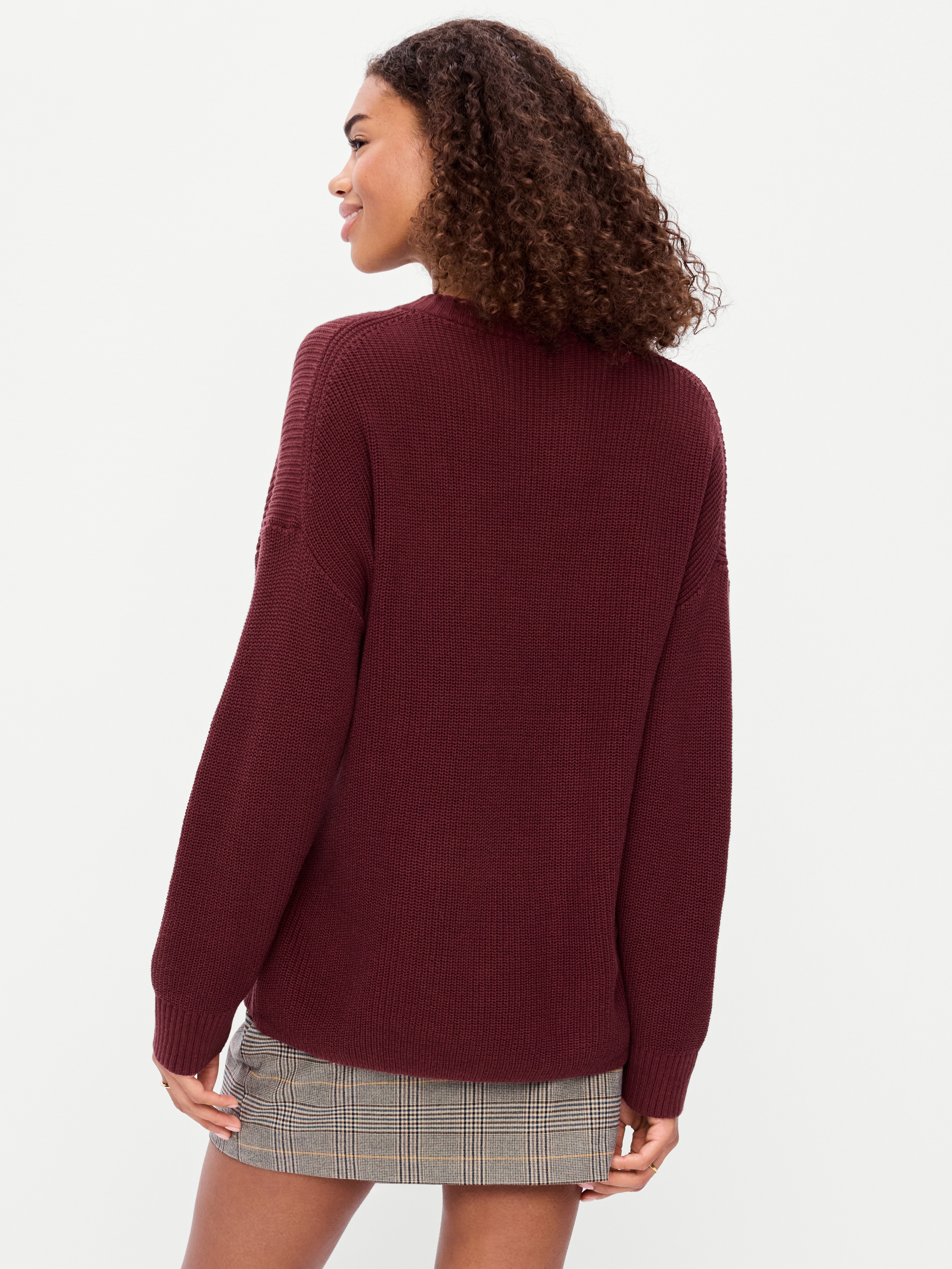 Seaside Cotton Shaker Oversized Tunic Sweater - Reddy Or Not - 2