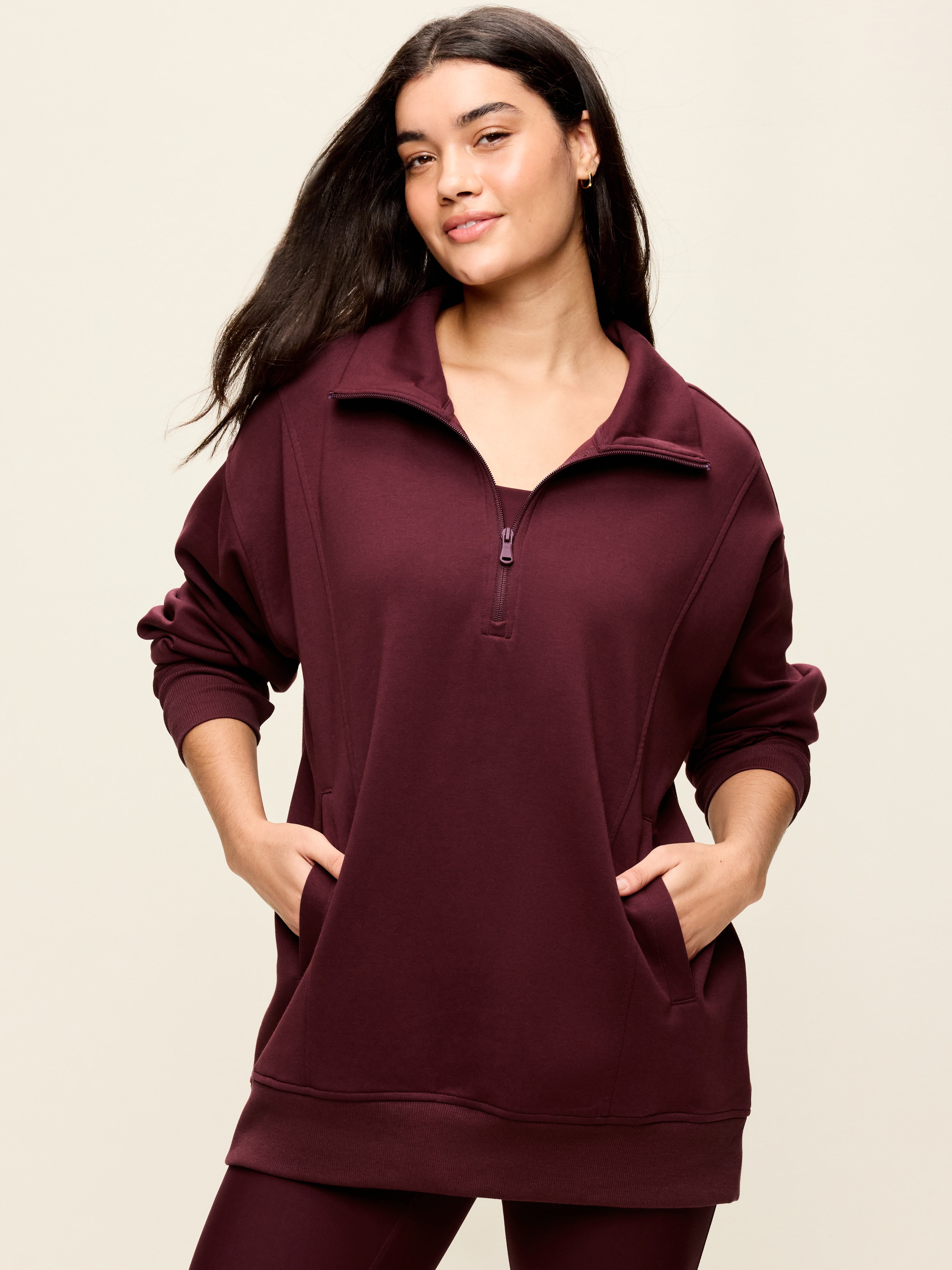Dynamic Fleece Half-Zip Tunic Sweatshirt - Grand Canyon - 6