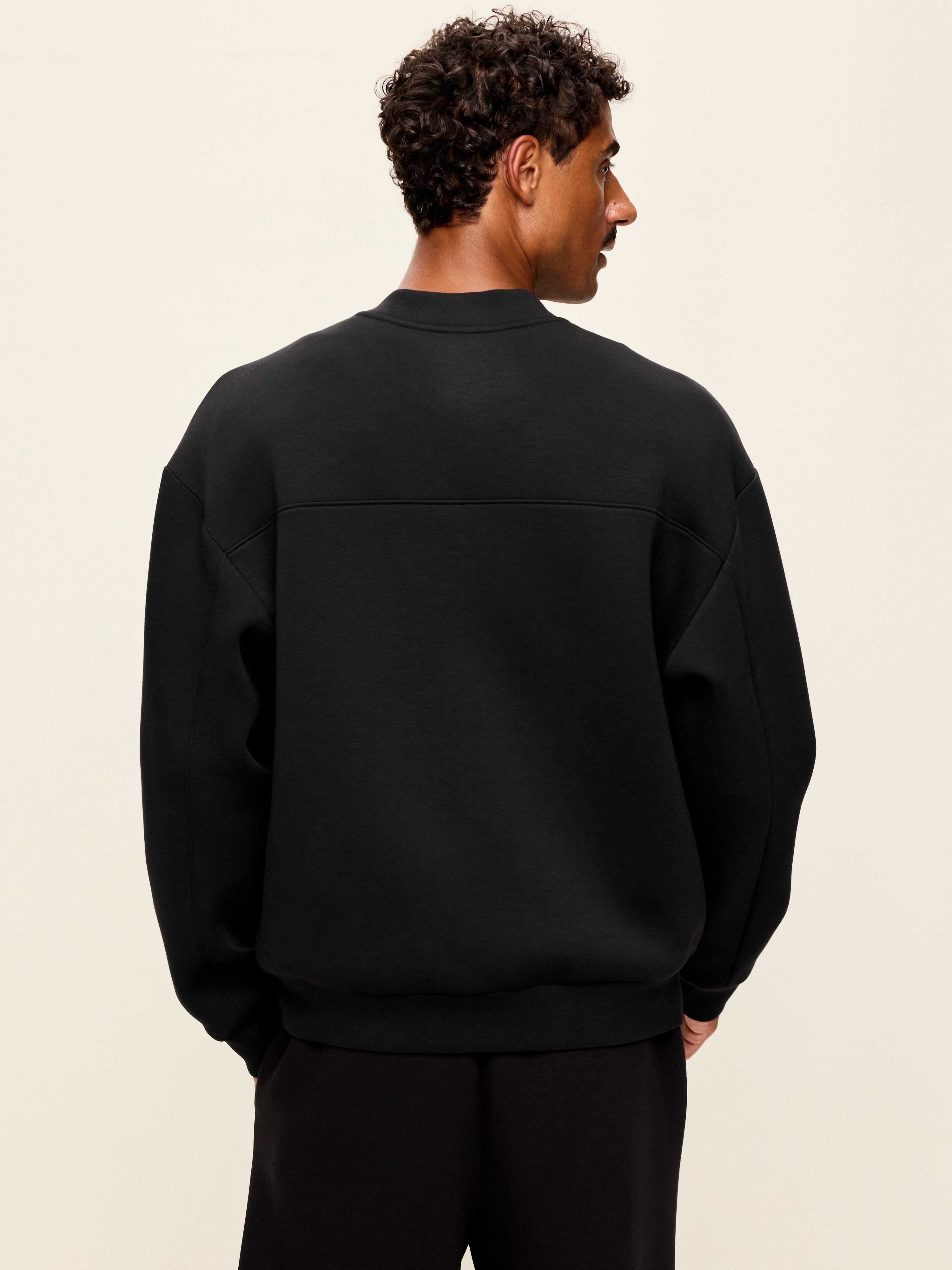 Bounce Fleece Oversized Bomber Jacket - Black Jack - 2