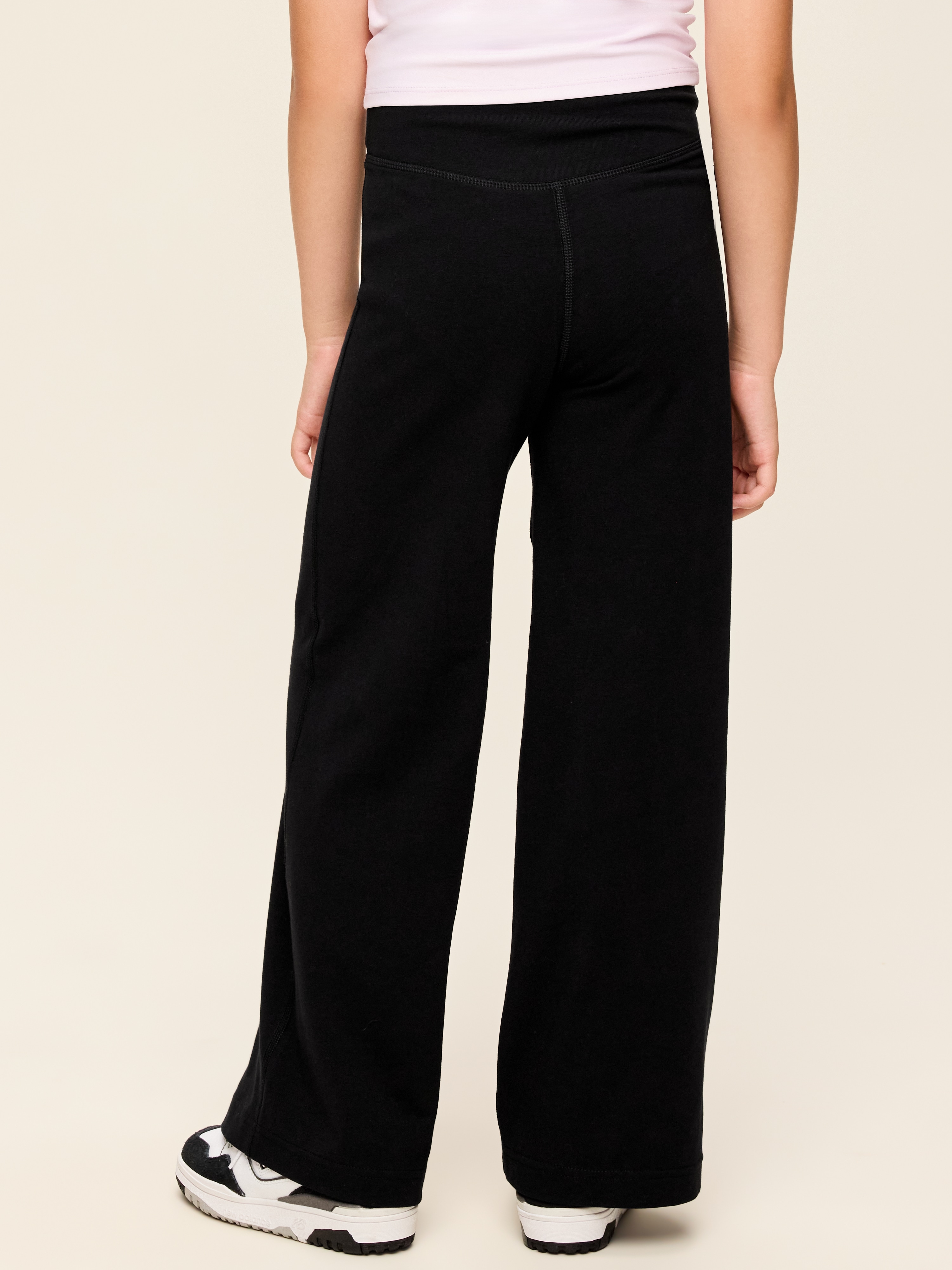 High-Waisted PowerChill Crossover Wide-Leg Pants for Girls - Black Jack - 2