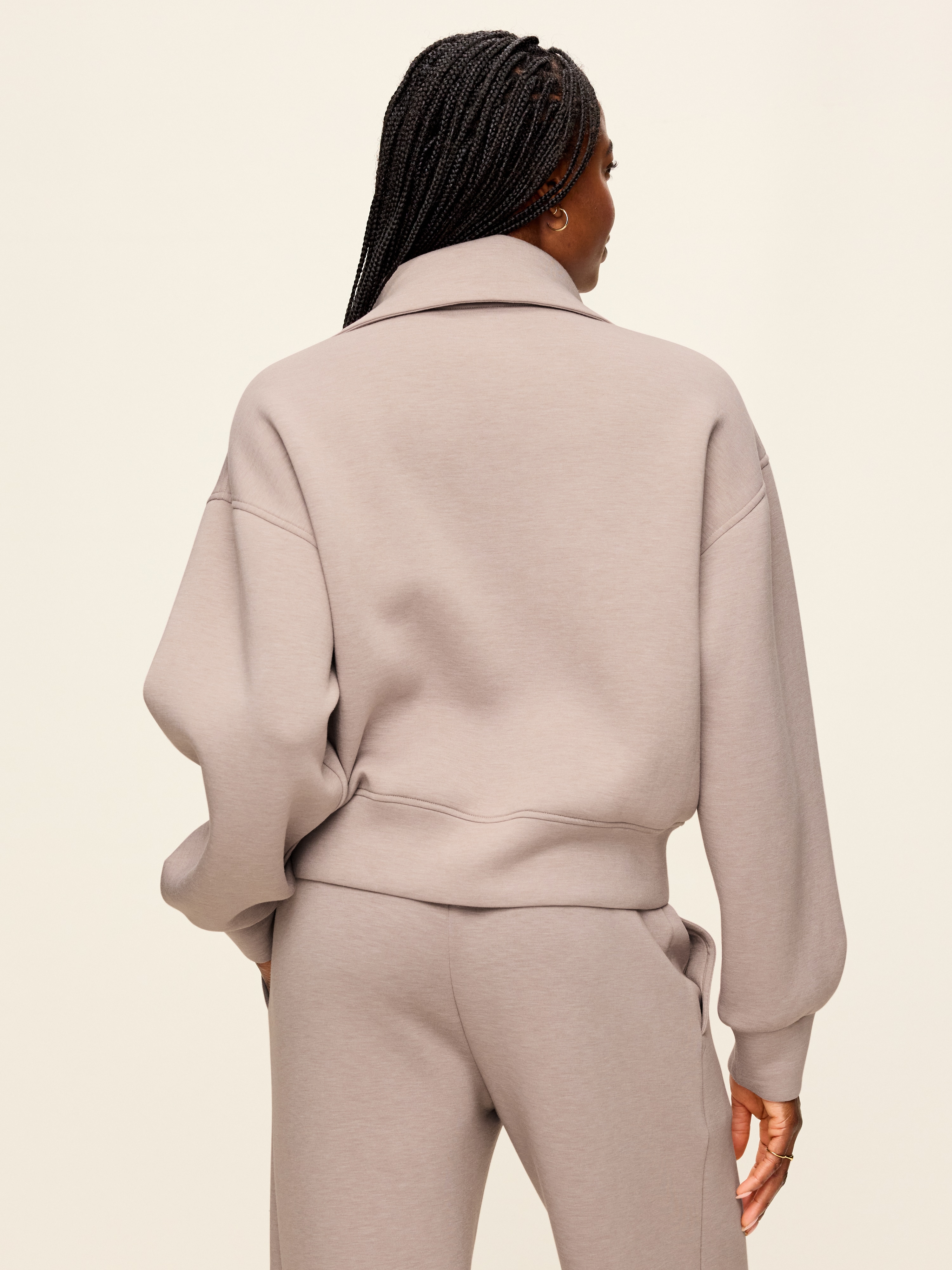 Bounce Fleece Half-Zip Pullover Sweatshirt - Mushroom - 2