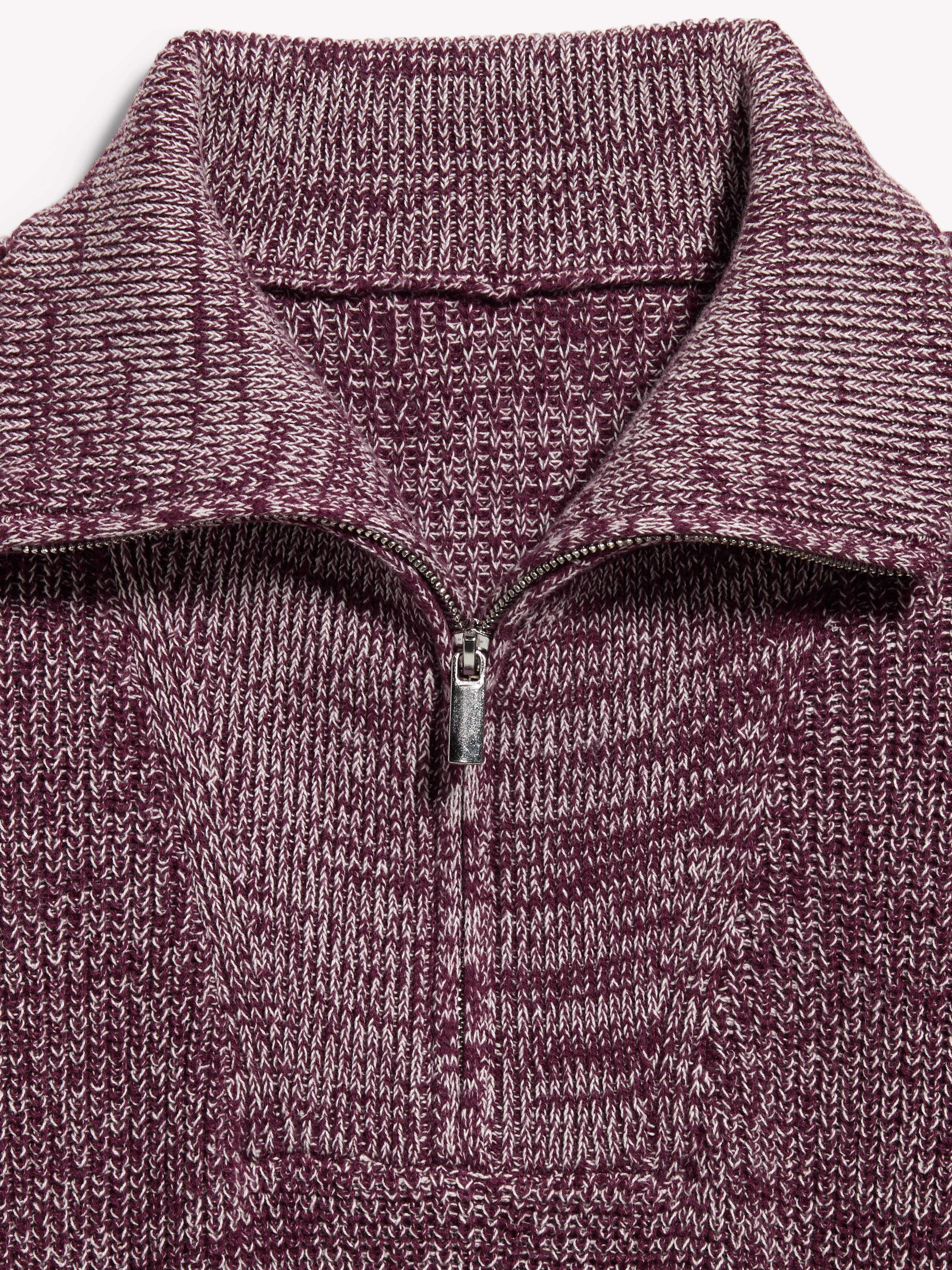 Seaside Cotton Shaker Oversized Half-Zip Sweater - Reddy Or Not - 4