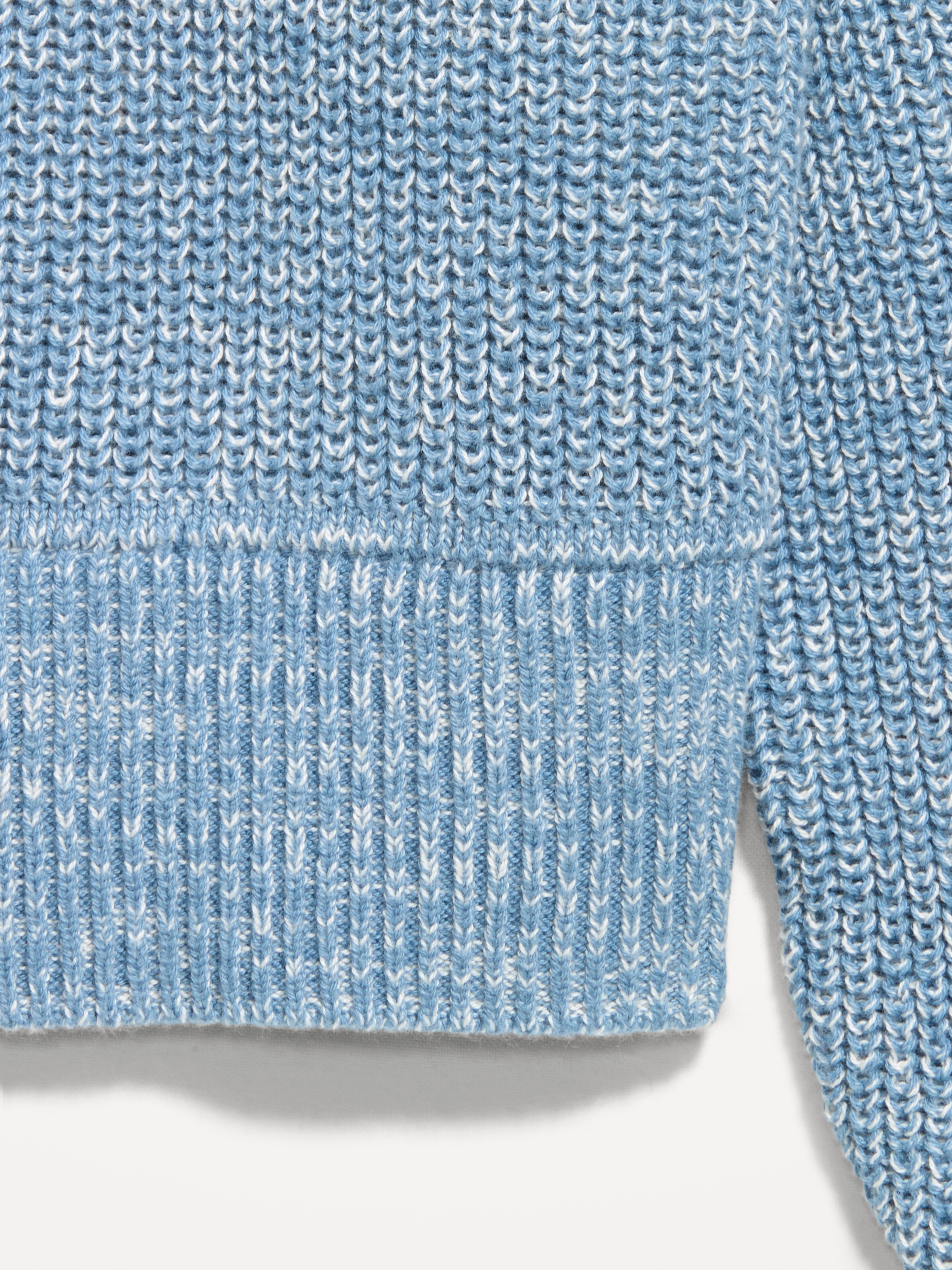 Seaside Cotton Shaker Oversized Half-Zip Sweater - Naturalist Blue - 5