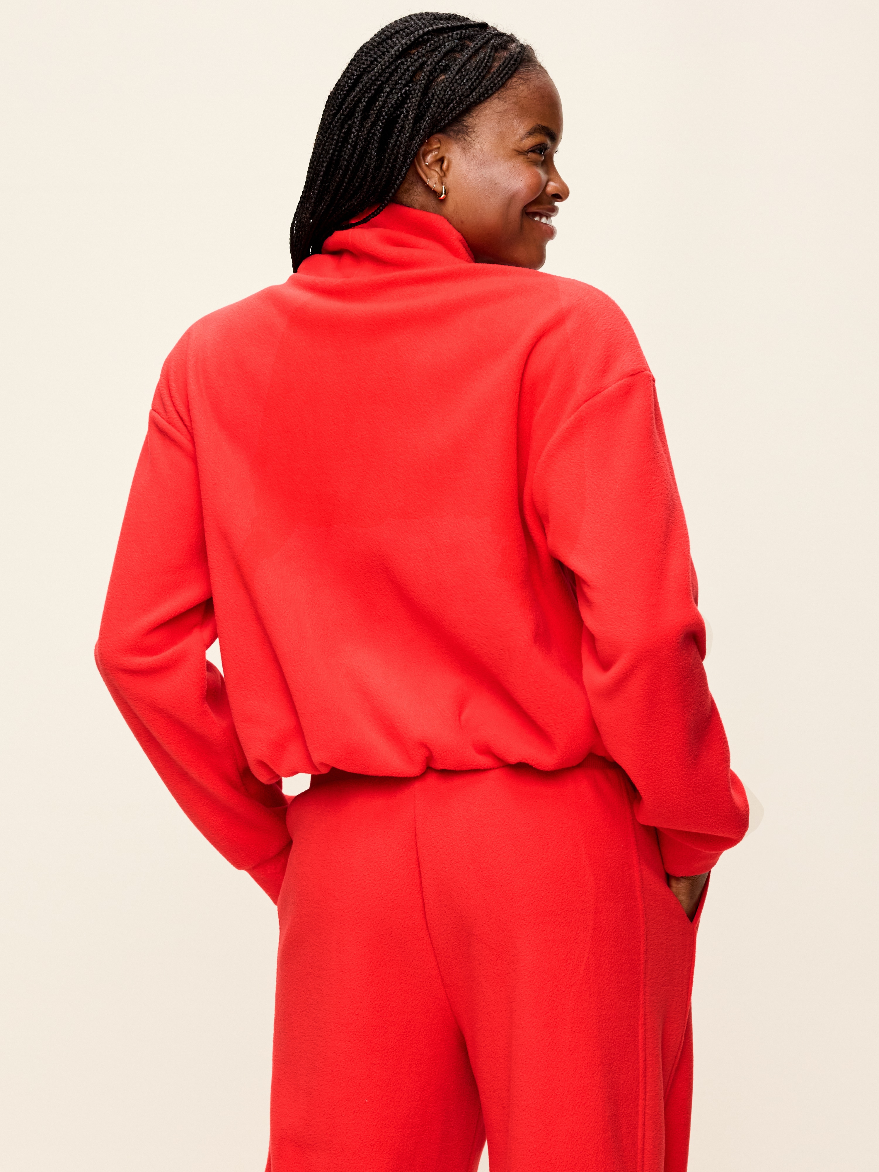 Performance Fleece Funnel Neck Pullover - Amaryllis - 2