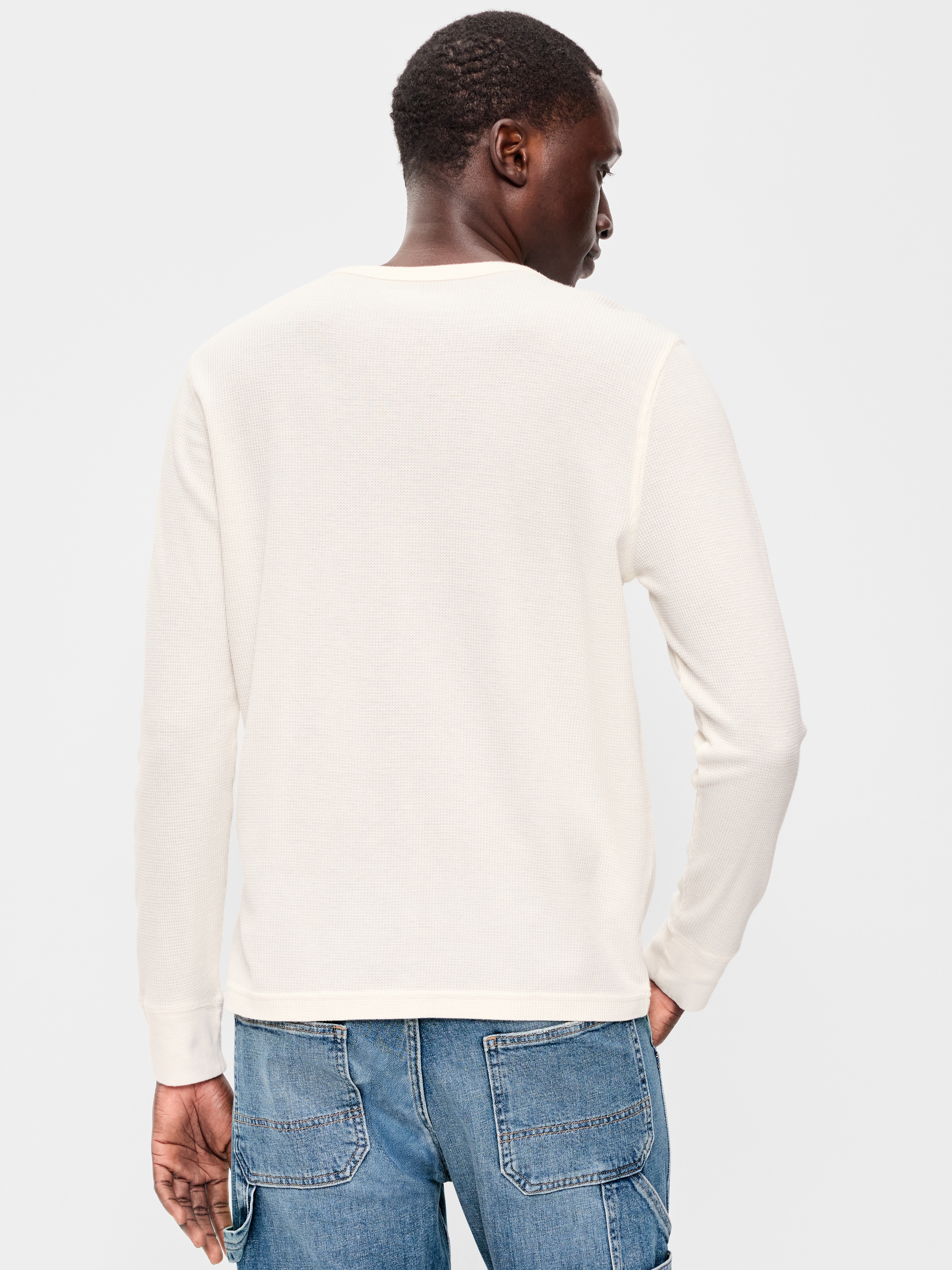 Crew-Neck Waffle T-Shirt - Sea Salt - 2