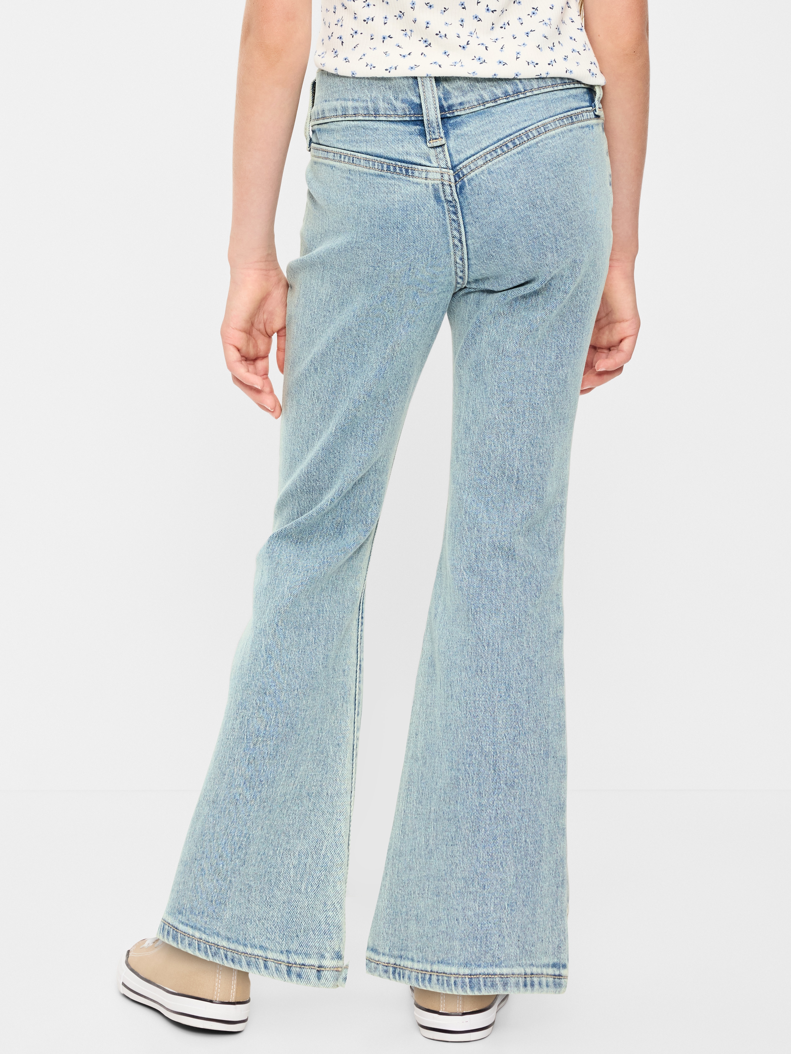 Low-Rise Flare-Leg Jeans for Girls - Light Wash - 2