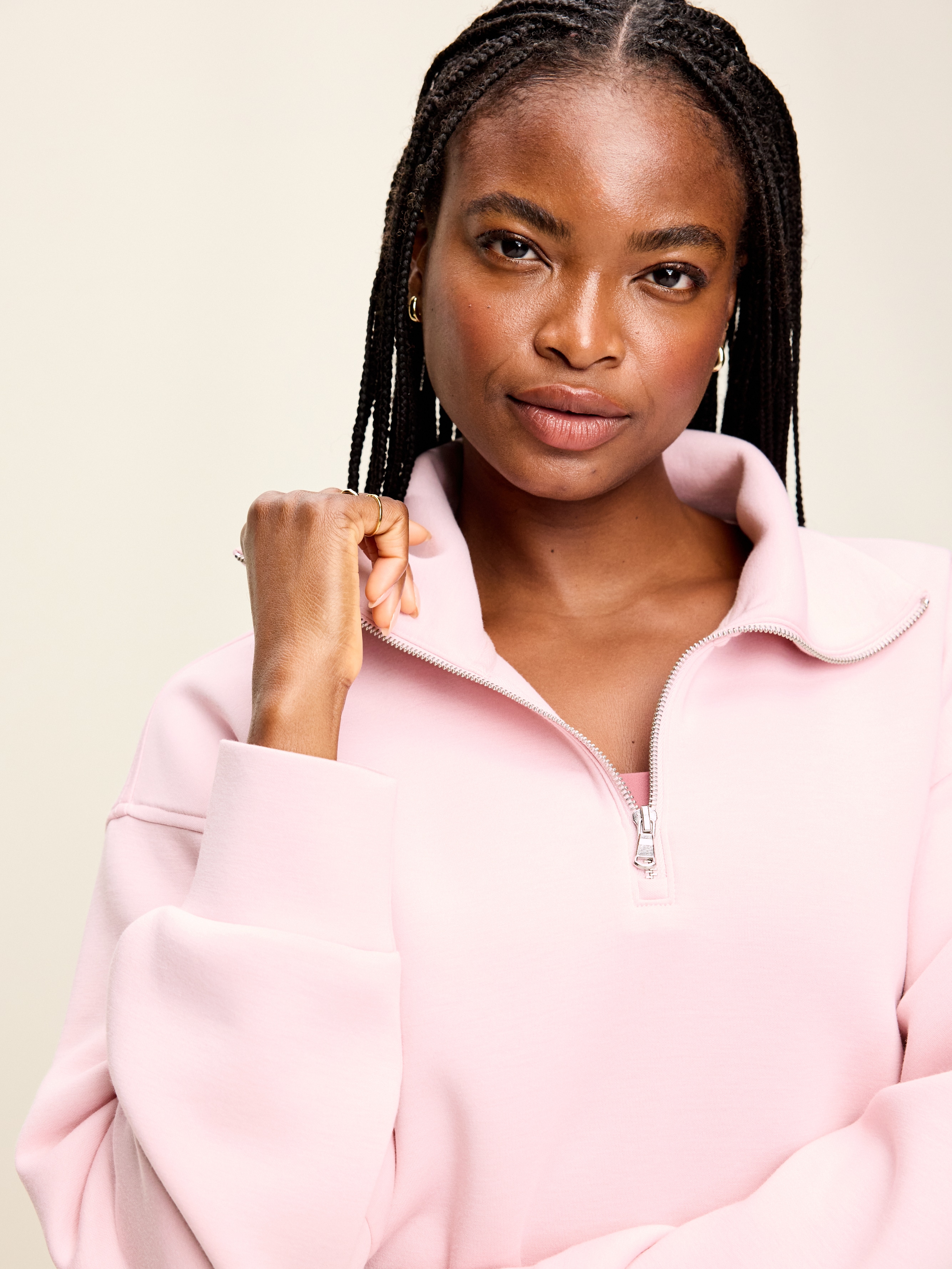 Bounce Fleece Half-Zip Pullover Sweatshirt - Fairytale Rose - 4