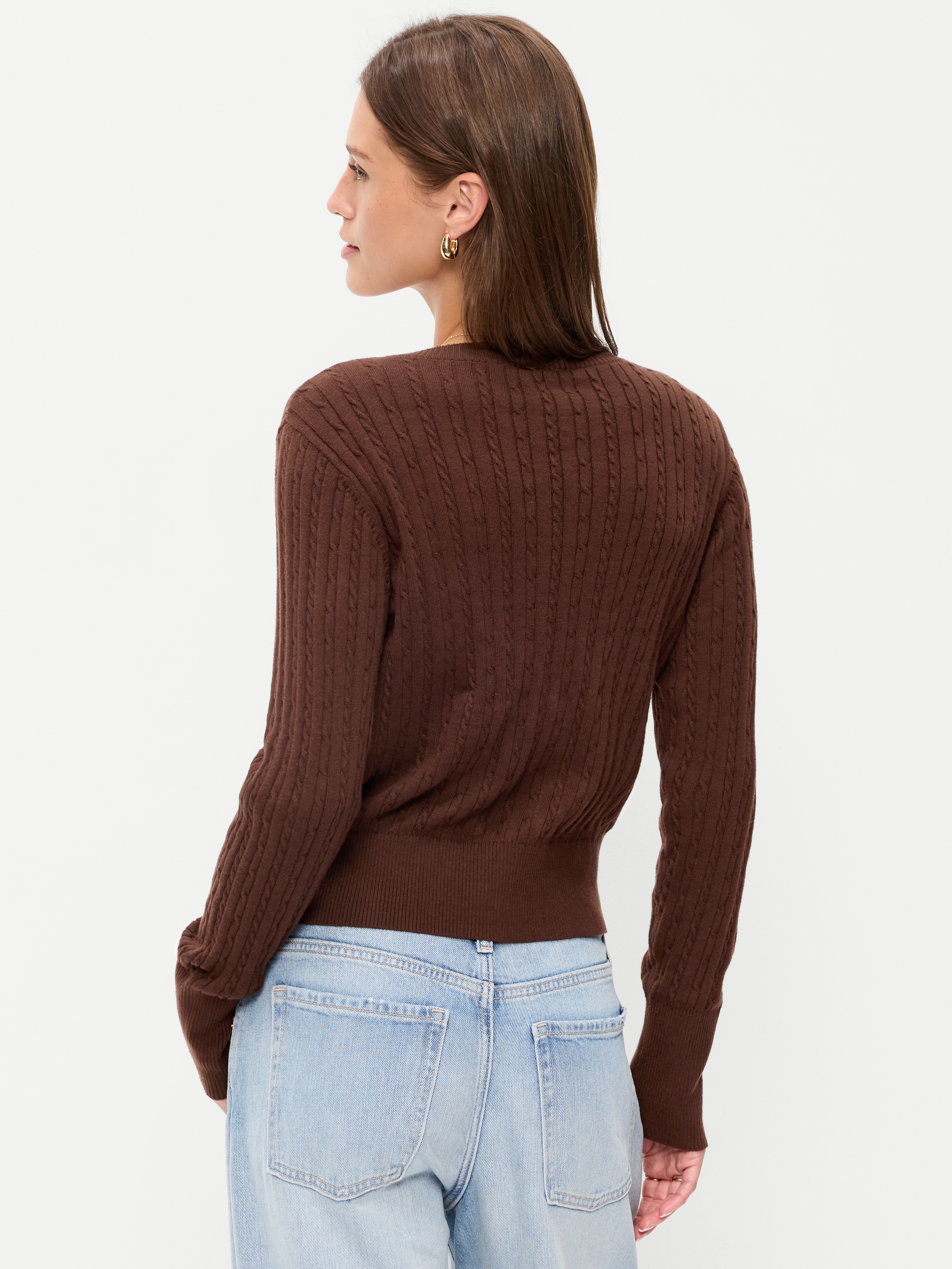 SoSoft Cropped Crew-Neck Cardigan - Earthen - 2