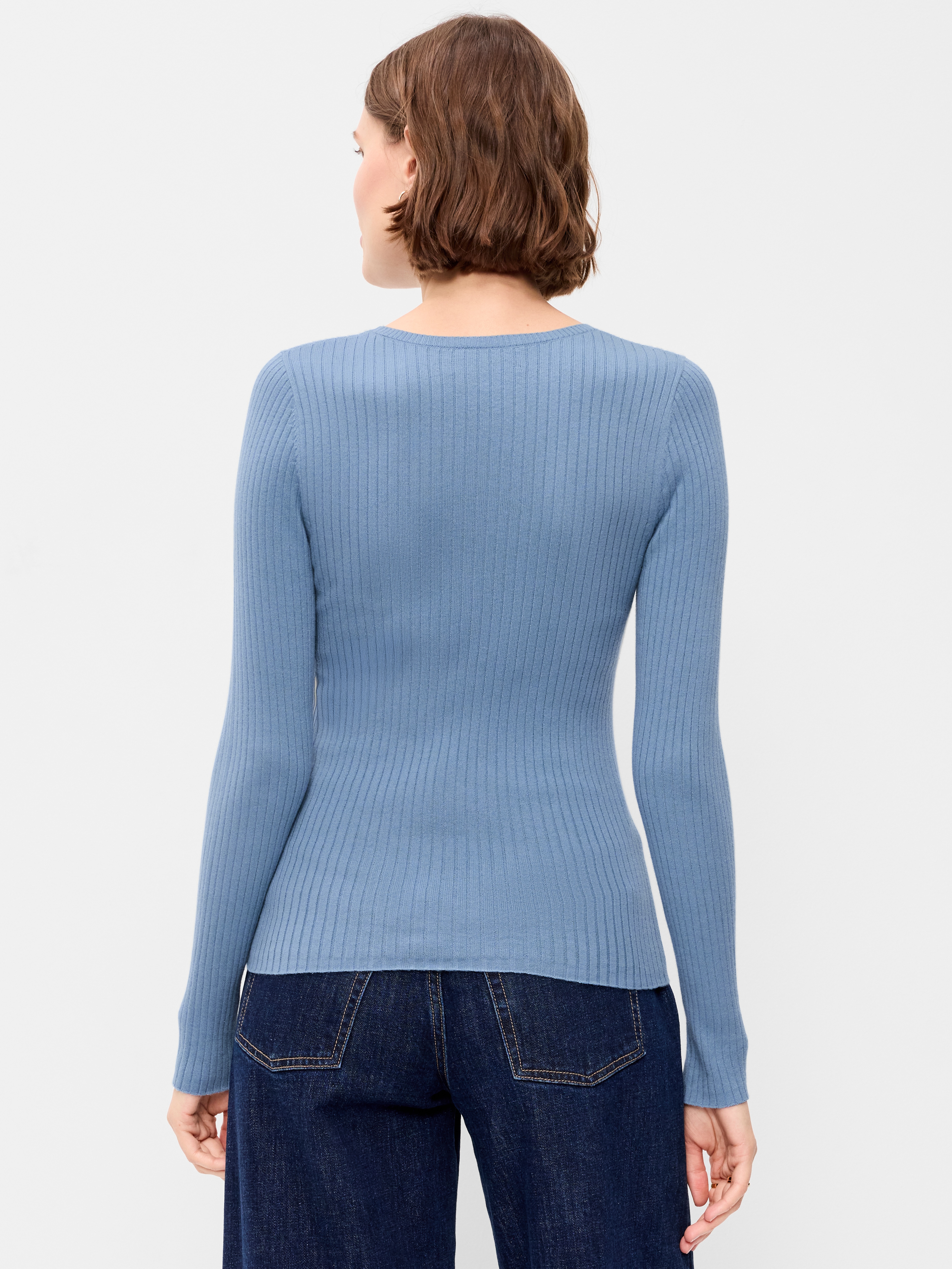 SoSoft Lite Crew-Neck Long-Sleeve Ribbed Sweater - Naturalist Blue - 2