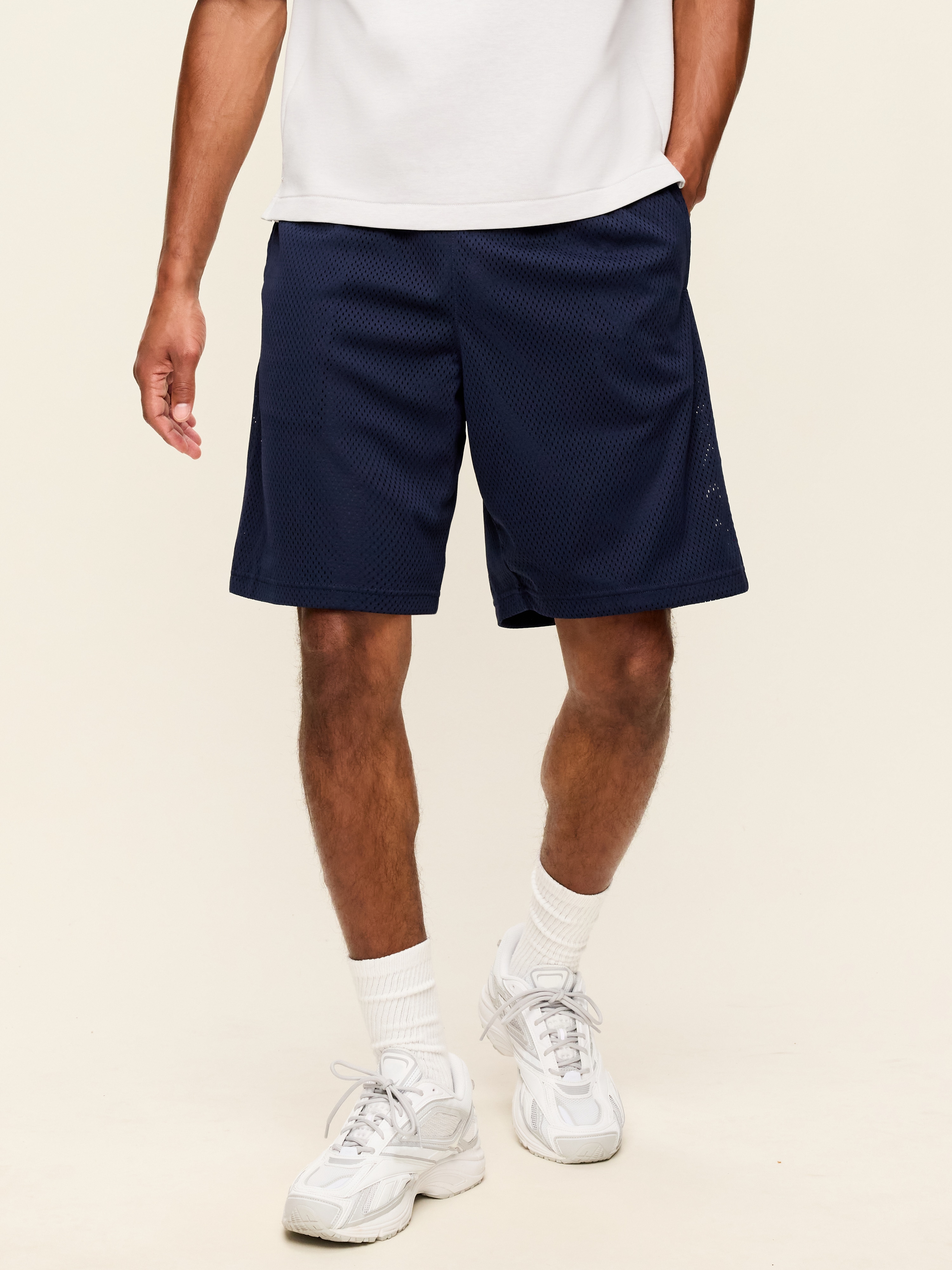 Baggy Mesh Shorts -- 9-inch inseam - In the Navy - 1