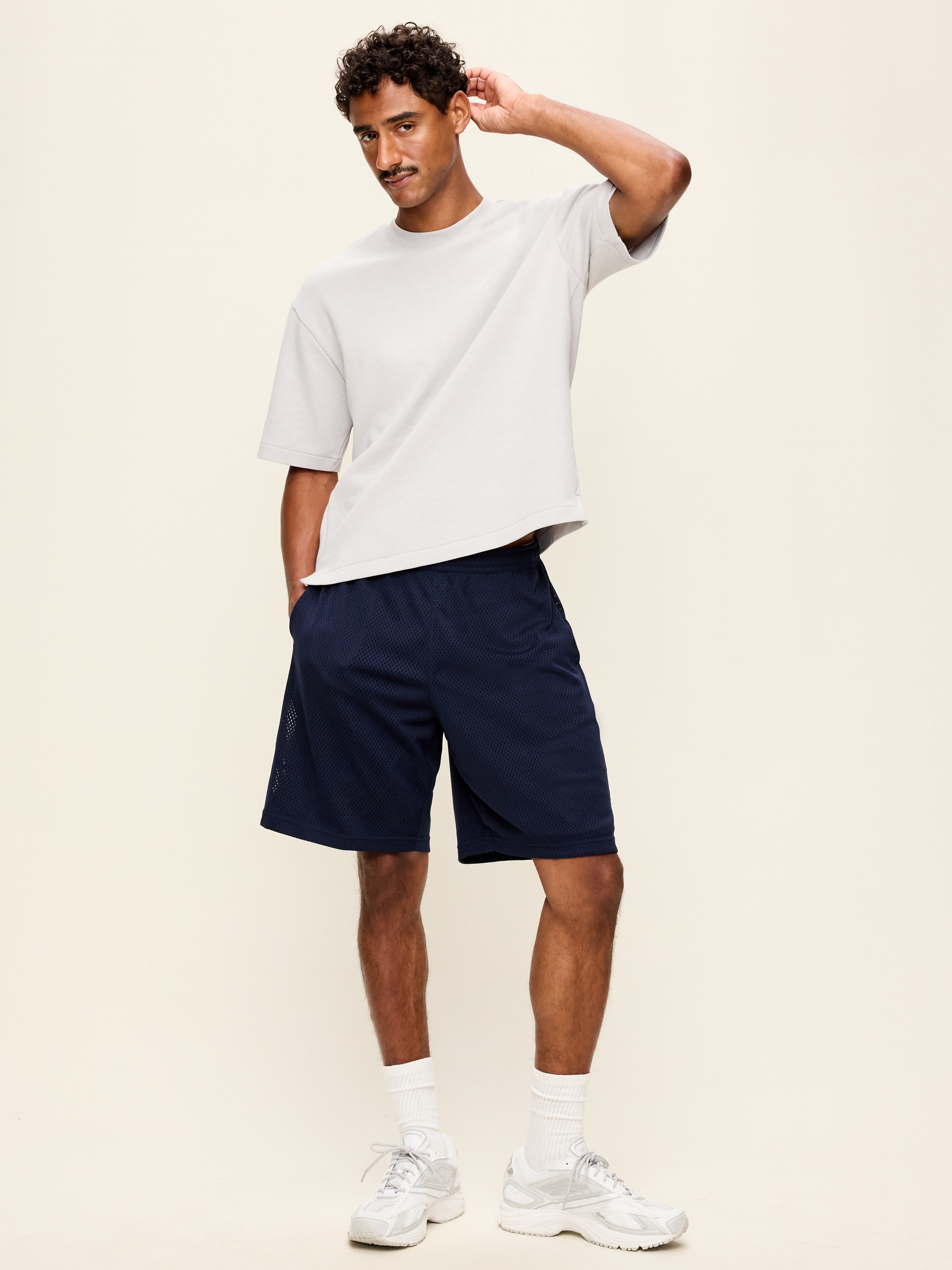 Baggy Mesh Shorts -- 9-inch inseam - In the Navy - 2