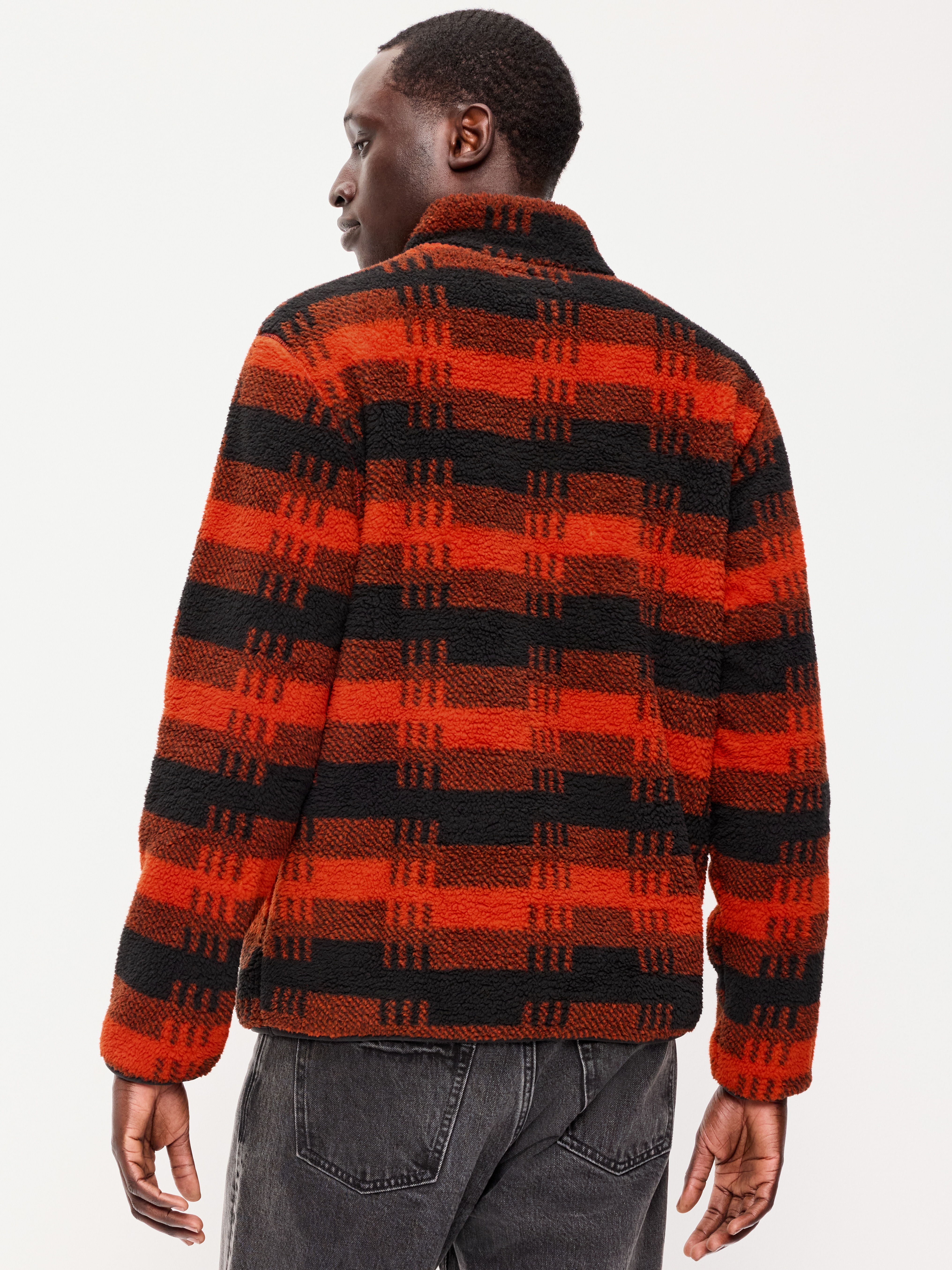 Sherpa Quarter Zip - Orange Geo - 2