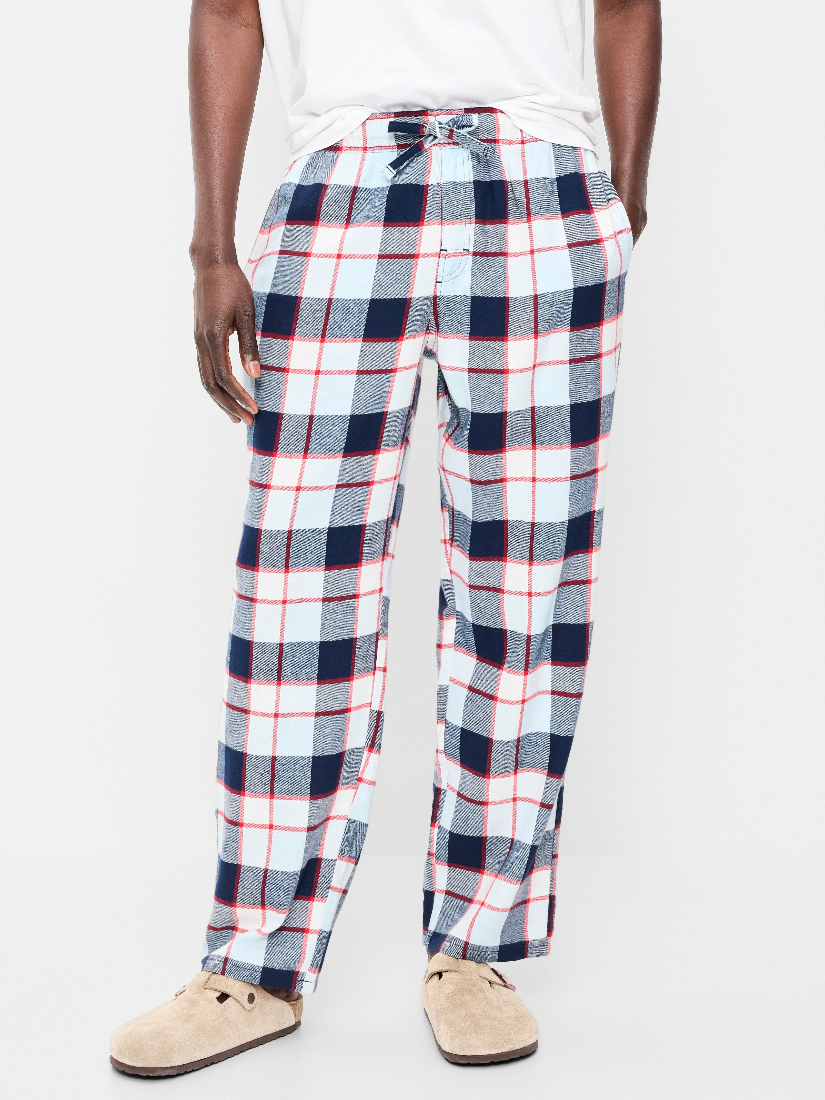 Flannel Pajama Pants - Red/White/Blue - 1