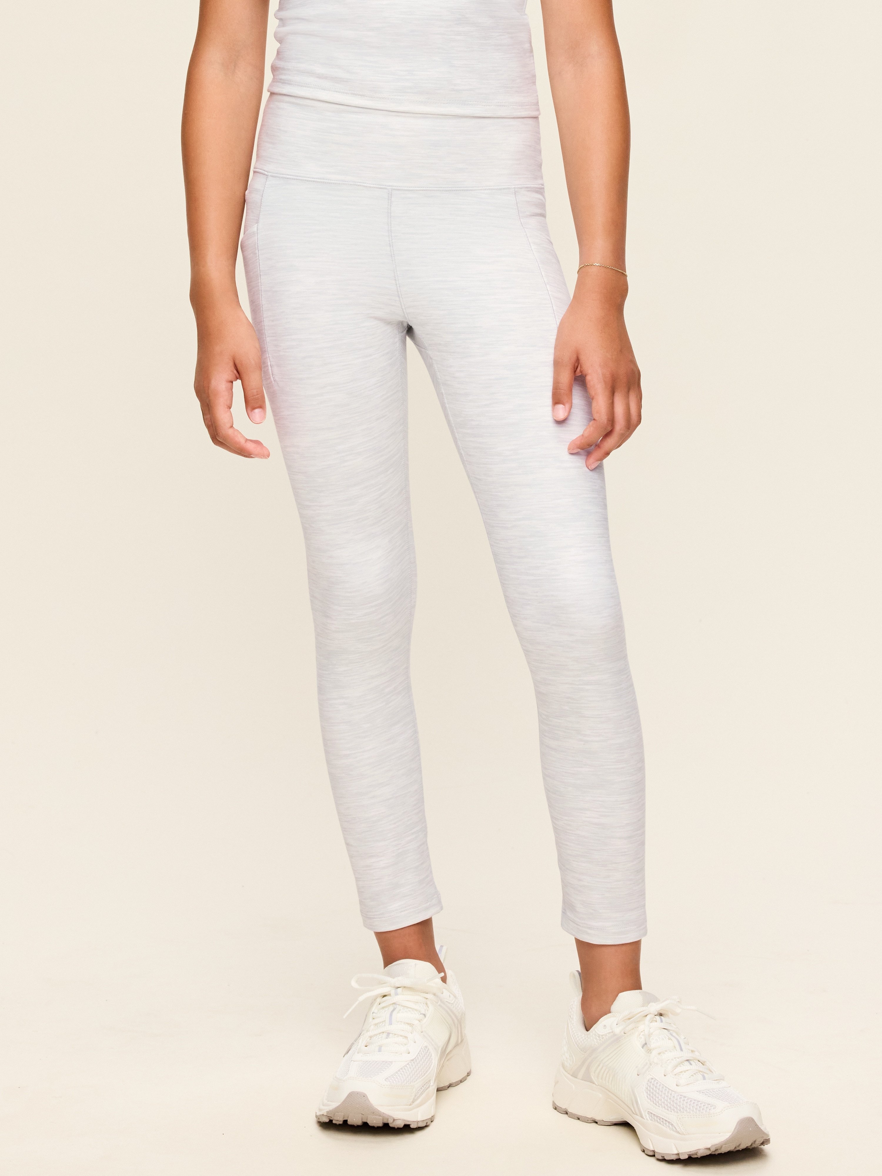 High-Waisted StudioSmooth 7/8 Leggings for Girls - Gray - 1