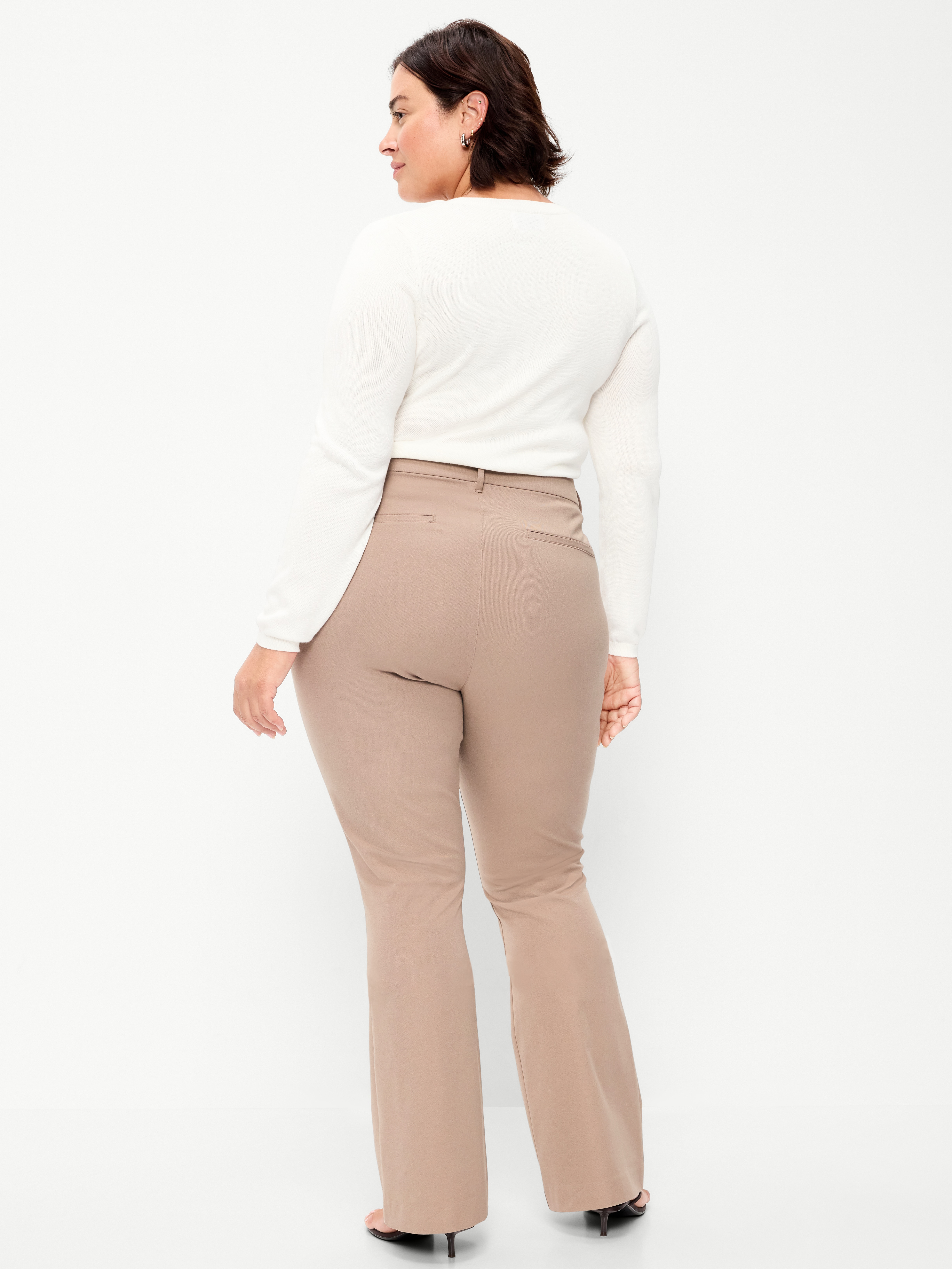 High-Waisted Pixie Flare Pants - Chocolate Malted - 5