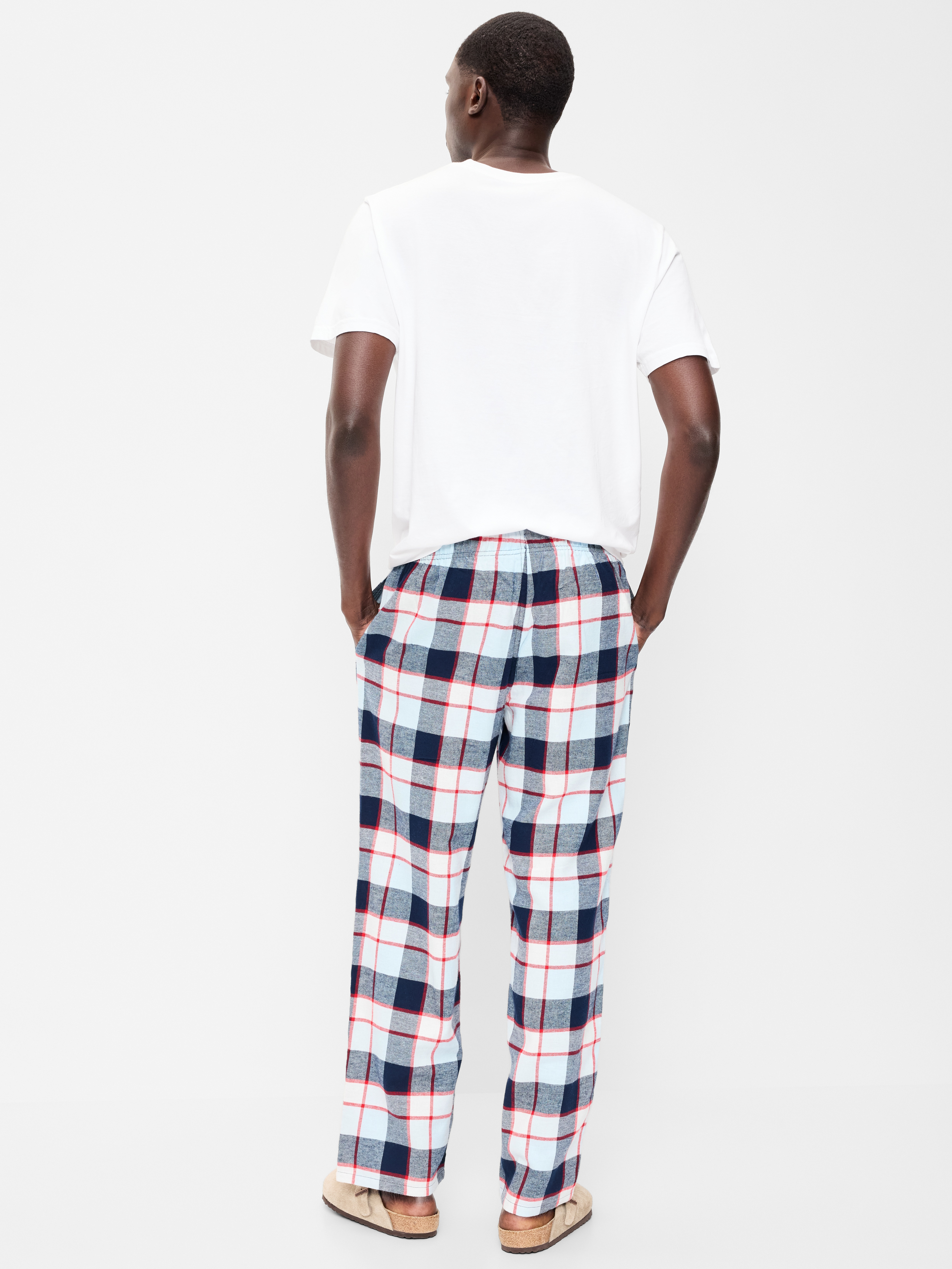 Flannel Pajama Pants - Red/White/Blue - 3