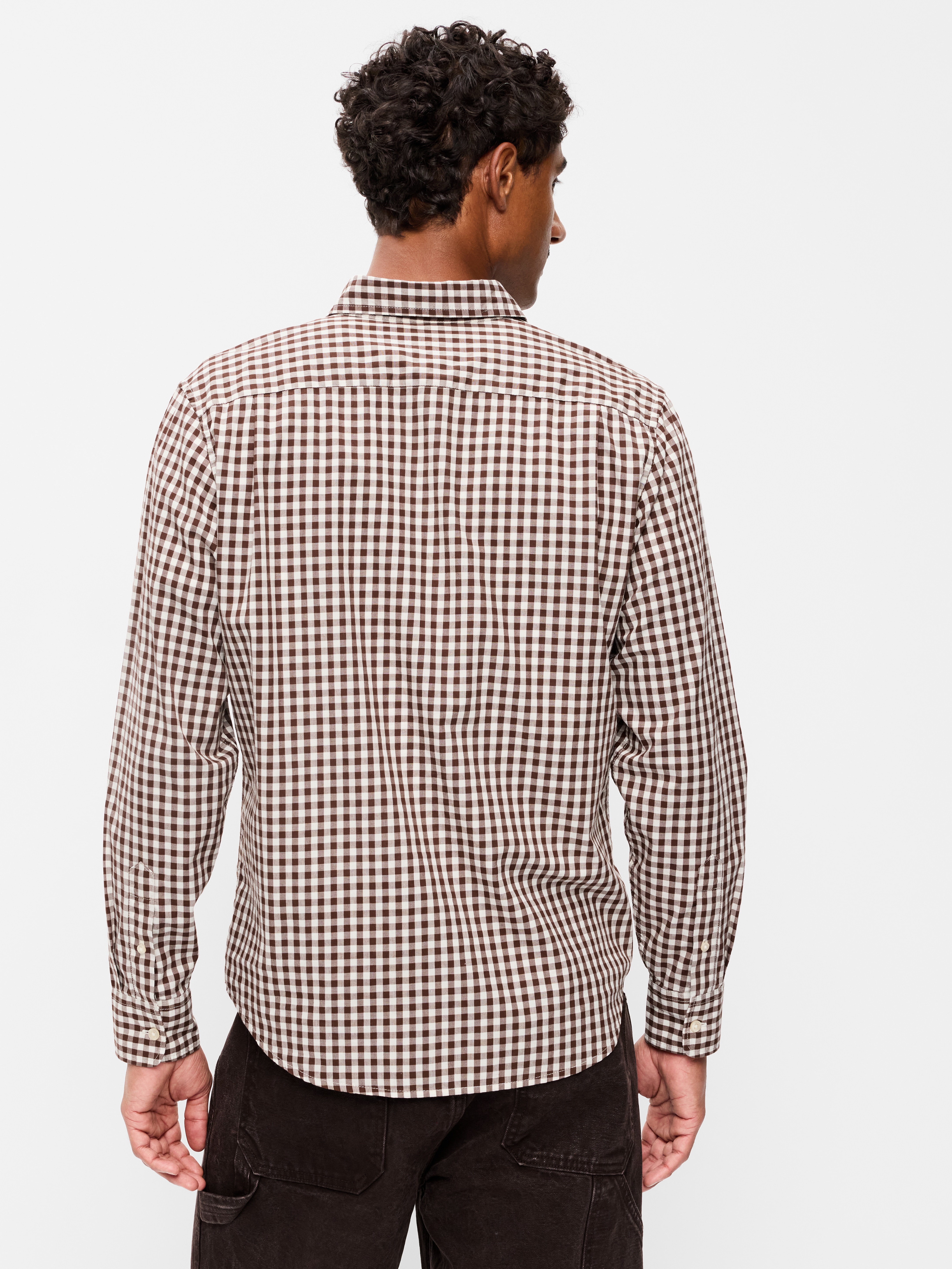 Classic Fit Everyday Oxford Shirt - Brown Check - 2