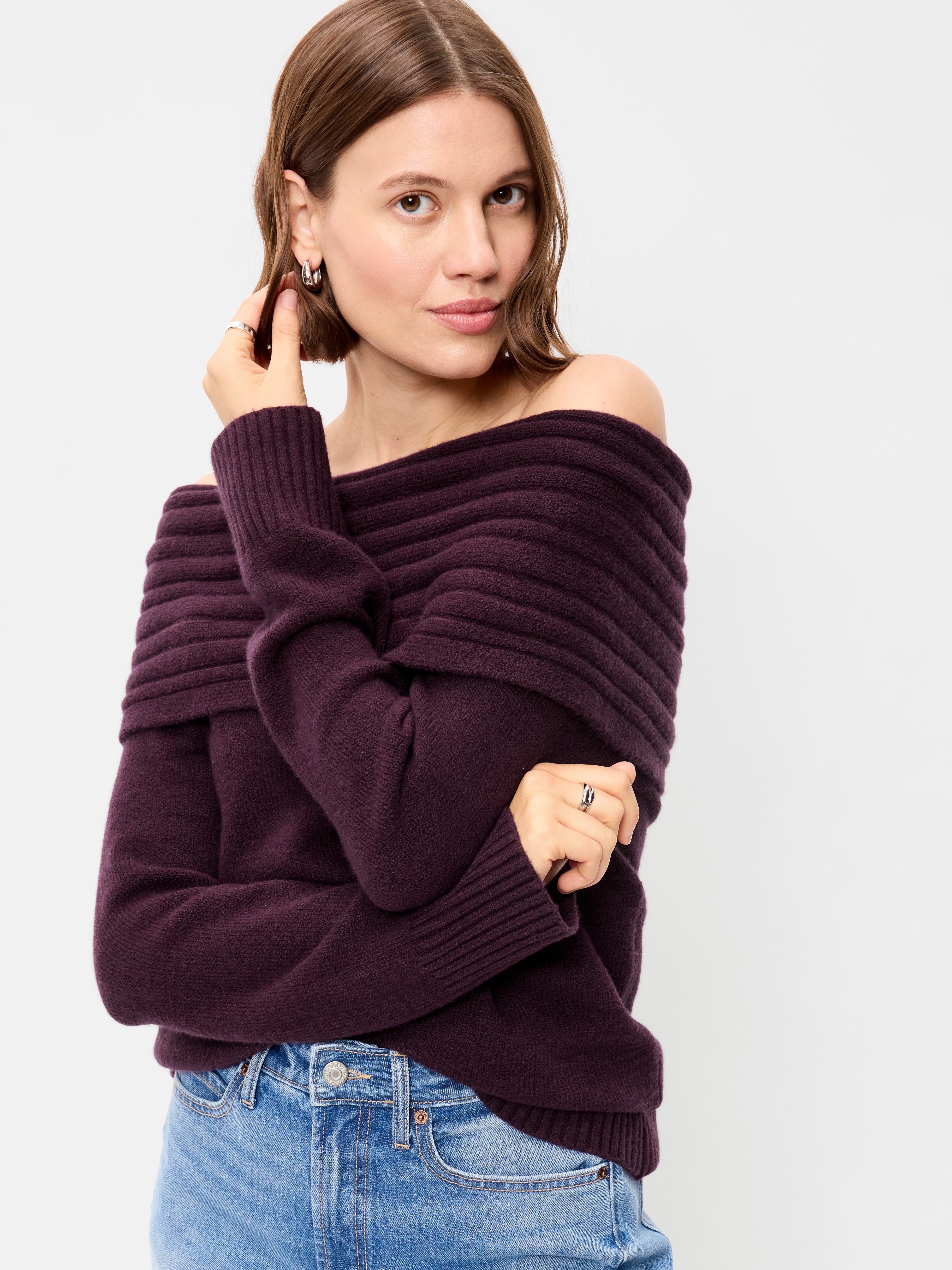 SoSoft Off-The-Shoulder Sweater - Veil my Night - 3