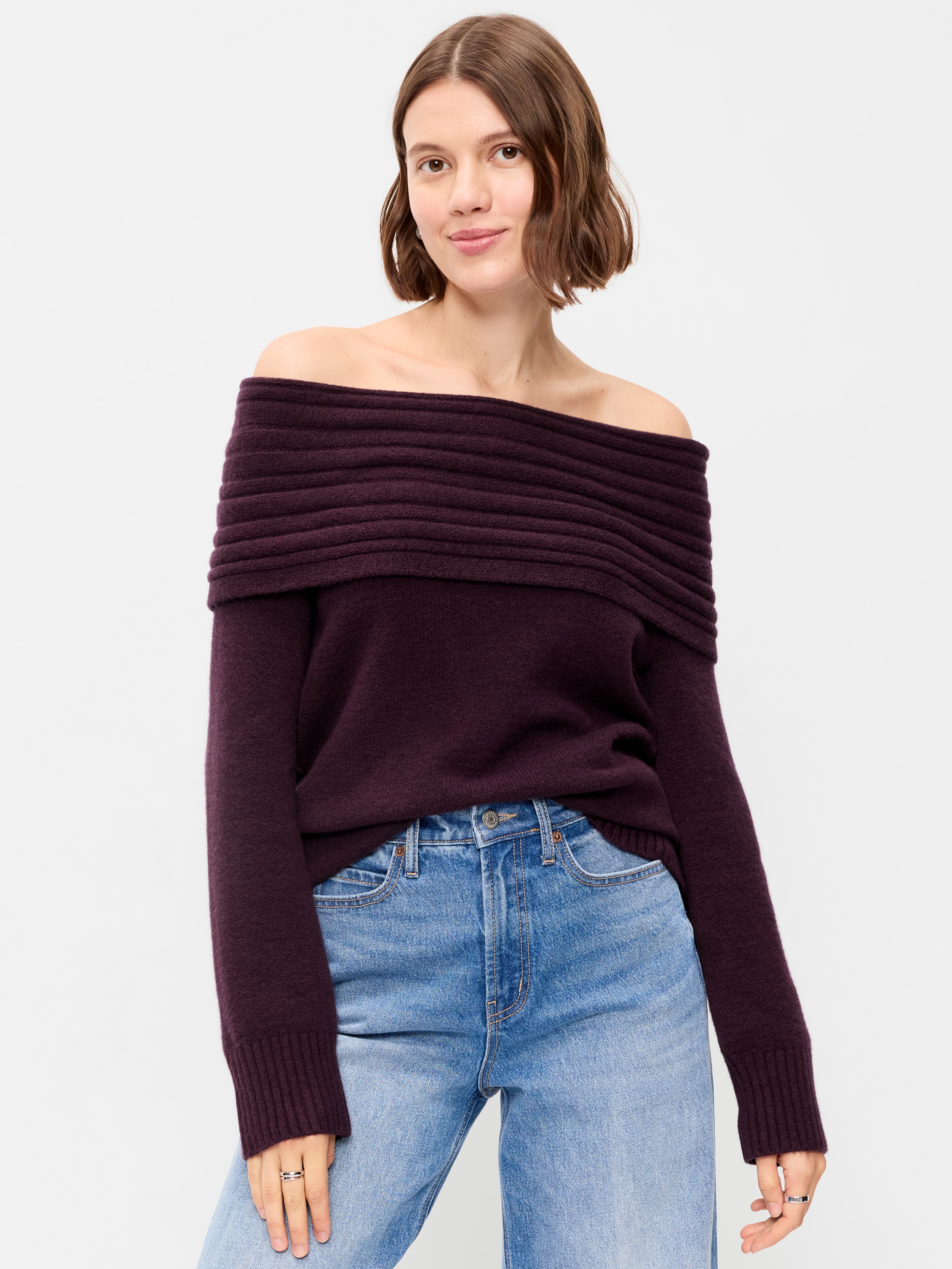 SoSoft Off-The-Shoulder Sweater - Veil my Night - 1