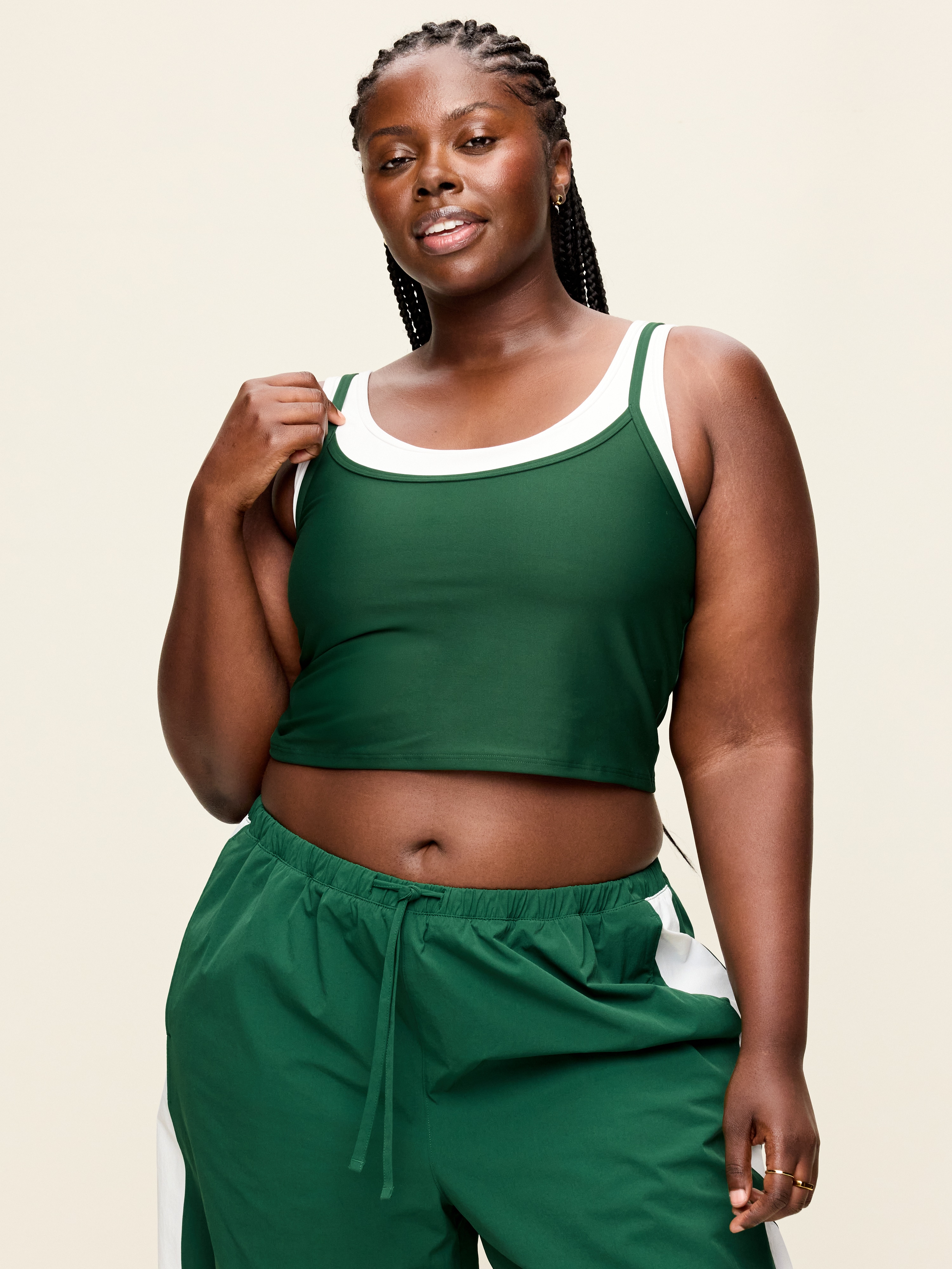 PowerSoft Layered Longline Bra - Field Of Greens - 6