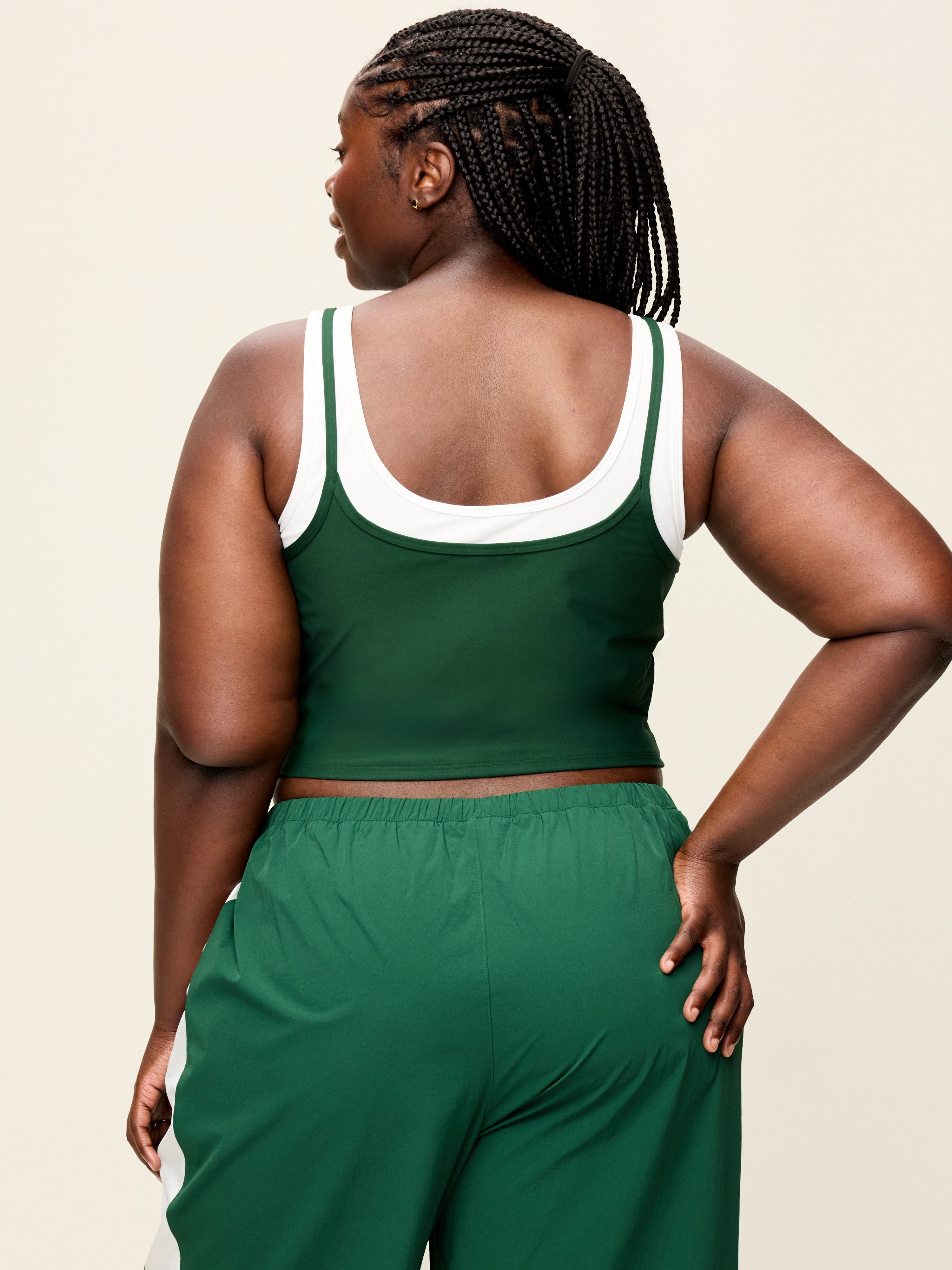 PowerSoft Layered Longline Bra - Field Of Greens - 7