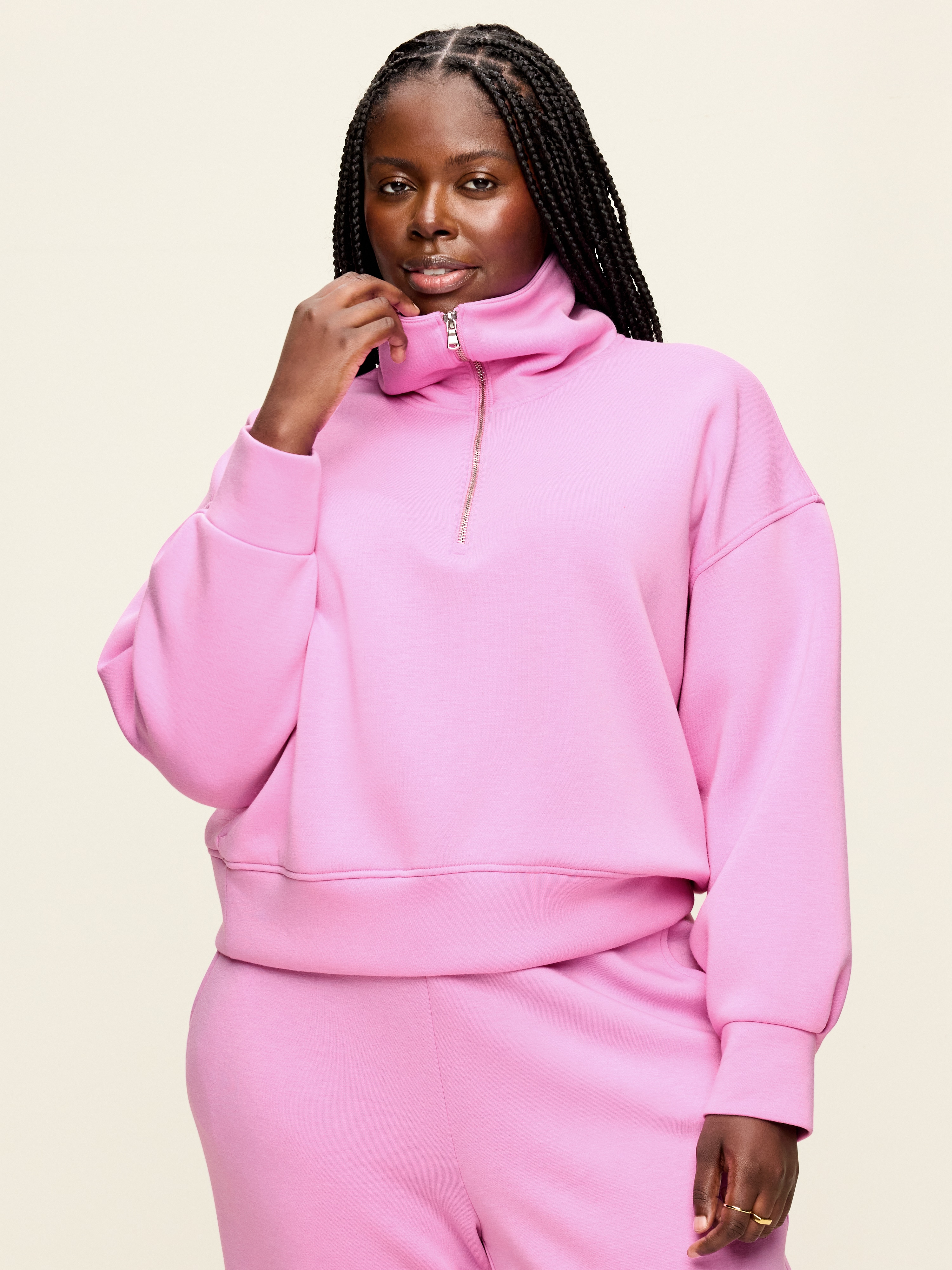 Bounce Fleece Half-Zip Pullover Sweatshirt - Orchid - 7
