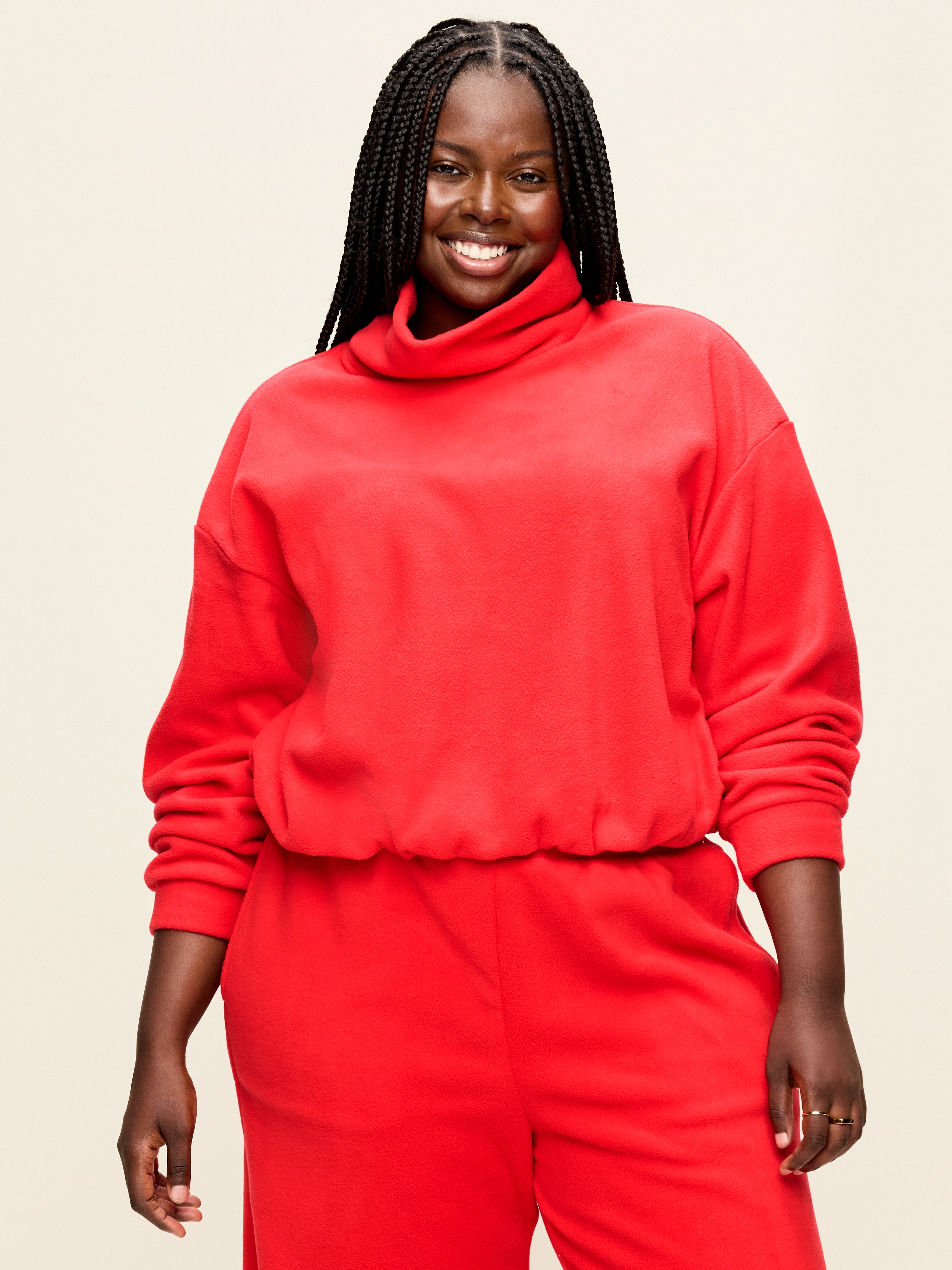 Performance Fleece Funnel Neck Pullover - Amaryllis - 7