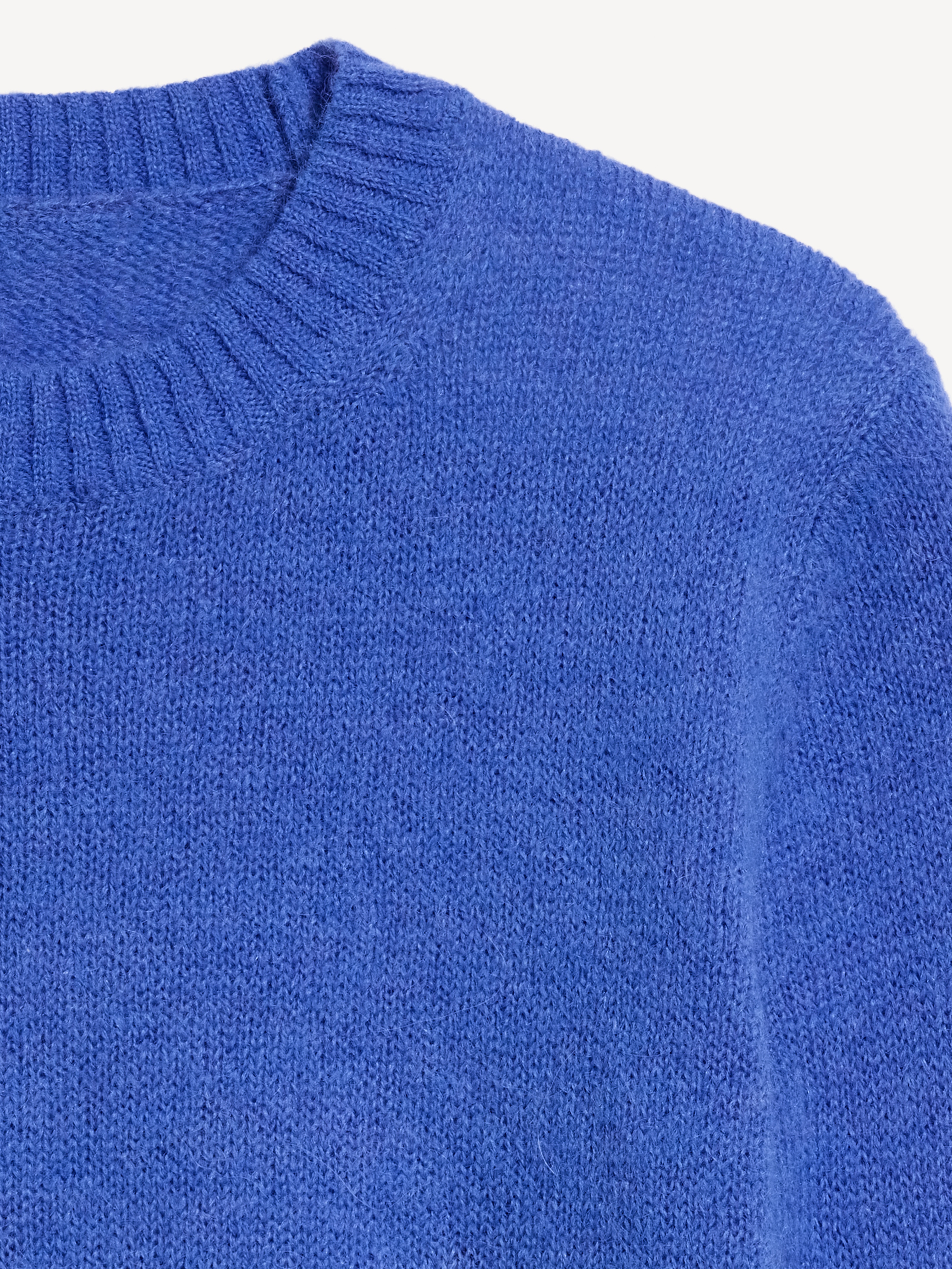 Shrunken Cozy Wool-Blend Crew-Neck Sweater - CRAYON BLUE - 5