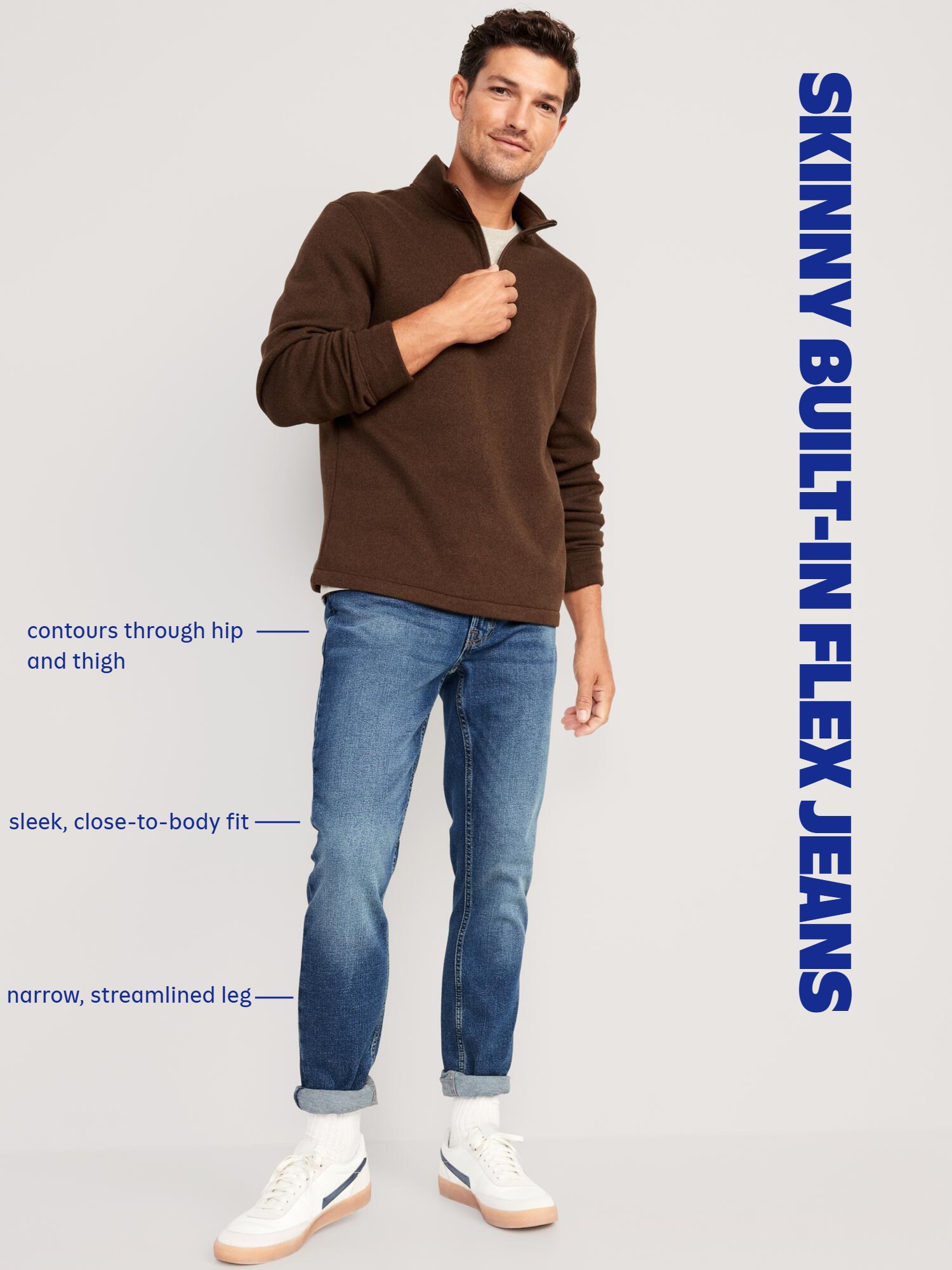 Skinny Built-In Flex Jeans - Black Rinse - 5