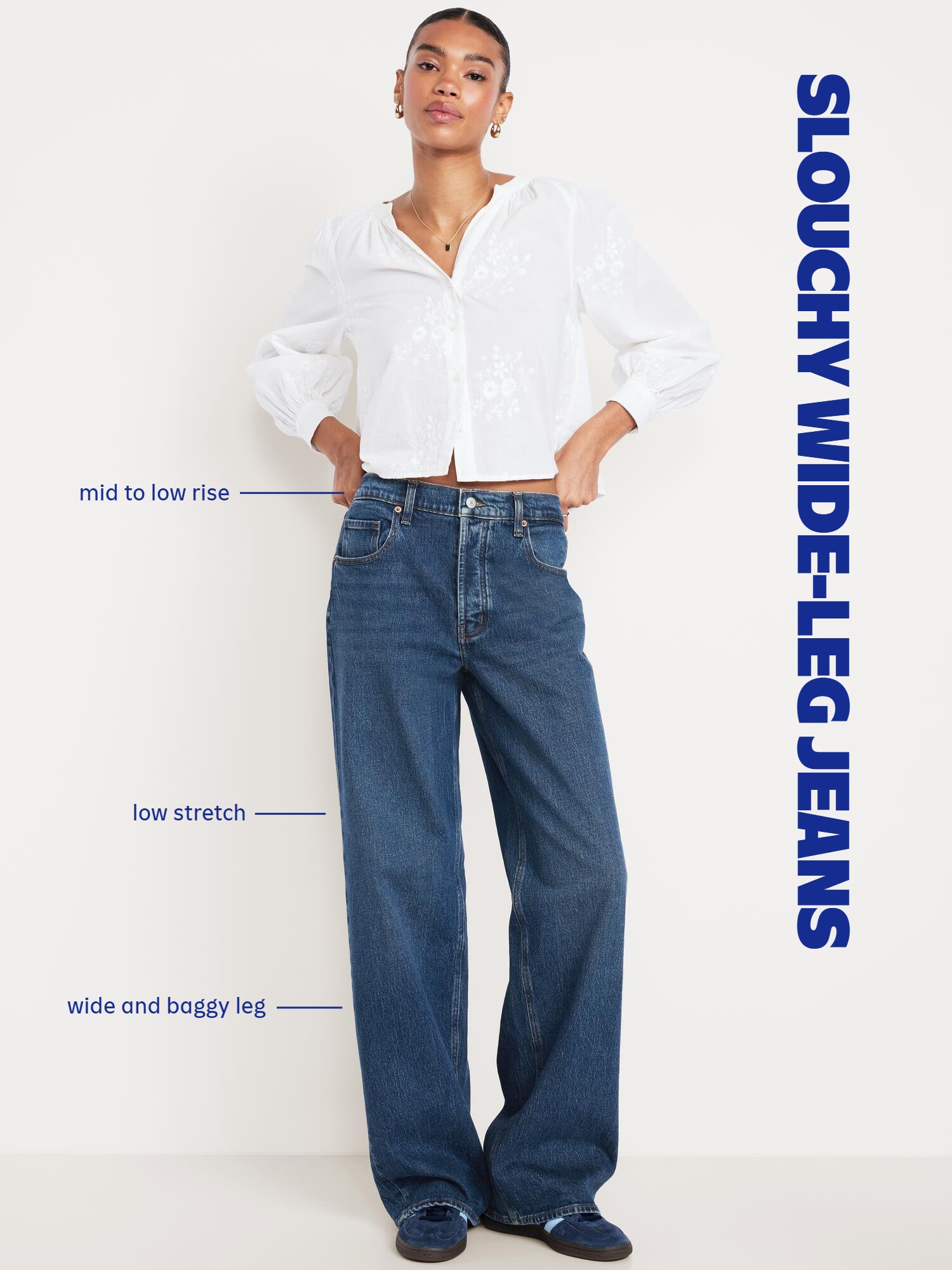 Mid-Rise Slouchy Wide-Leg Jeans - Joanna - 5