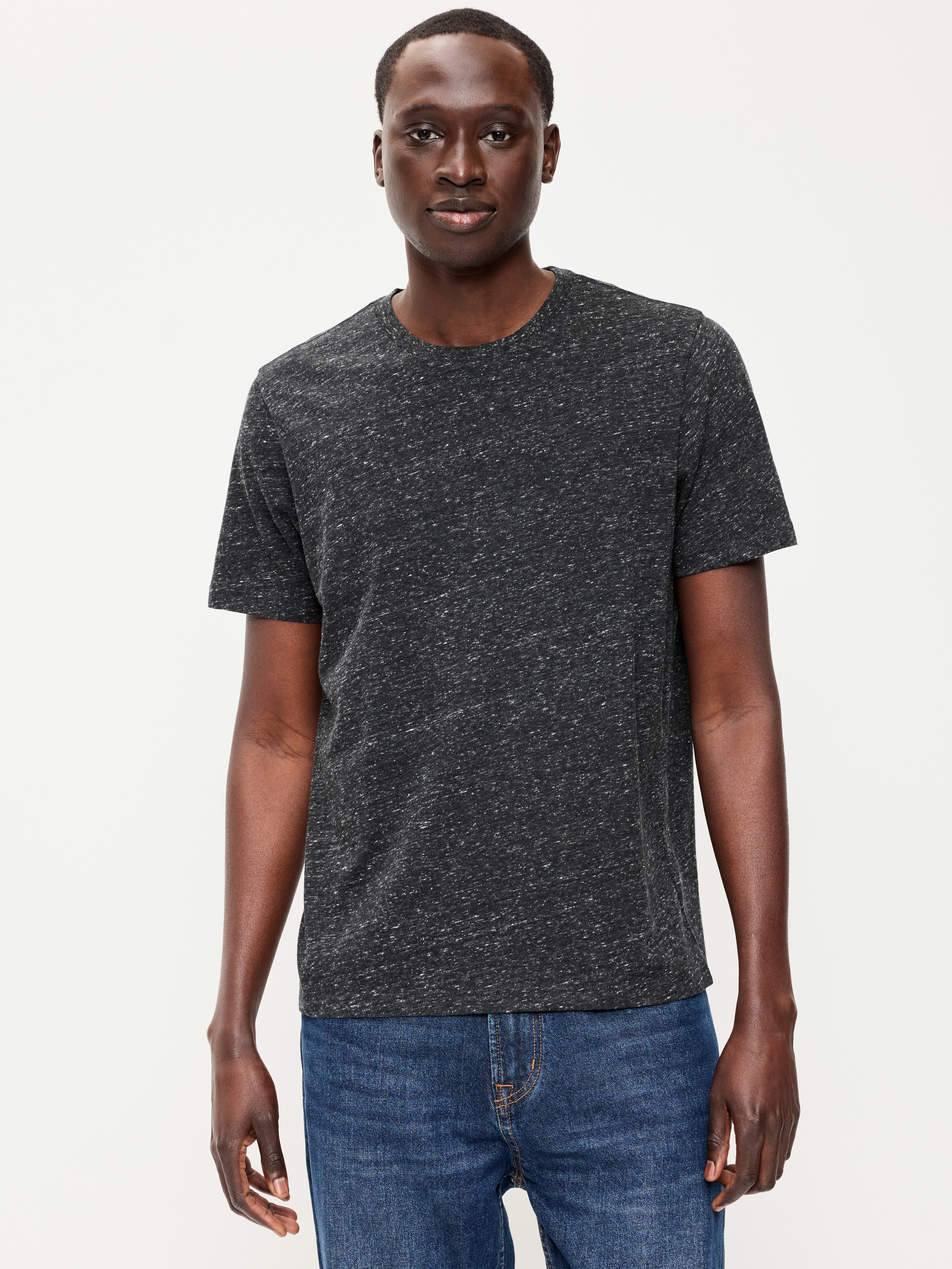 Soft-Washed Crew-Neck Short-Sleeve Tee - Black Jack Destroy - 1