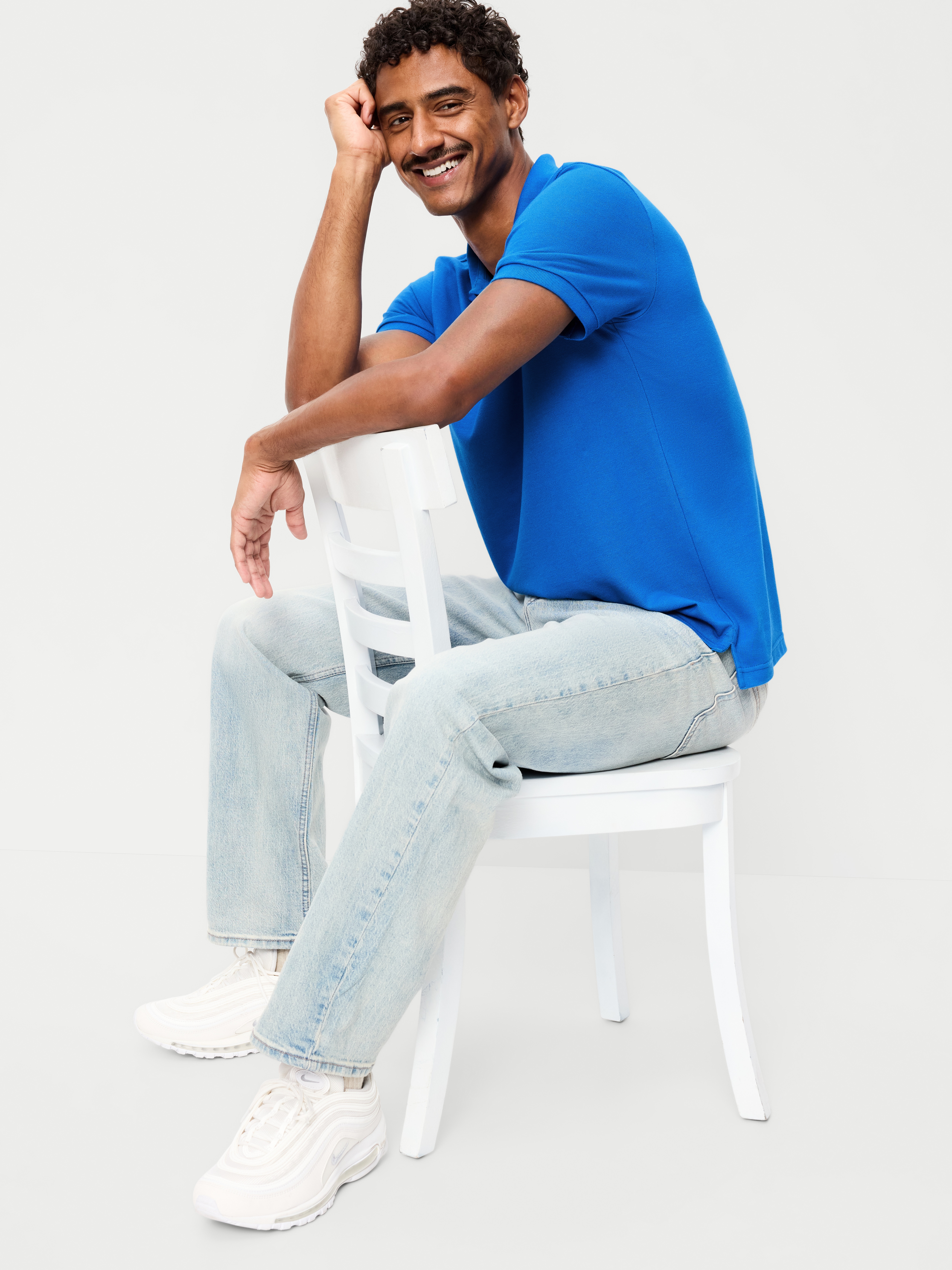Pique Polo for Men - Blue Moon - 3