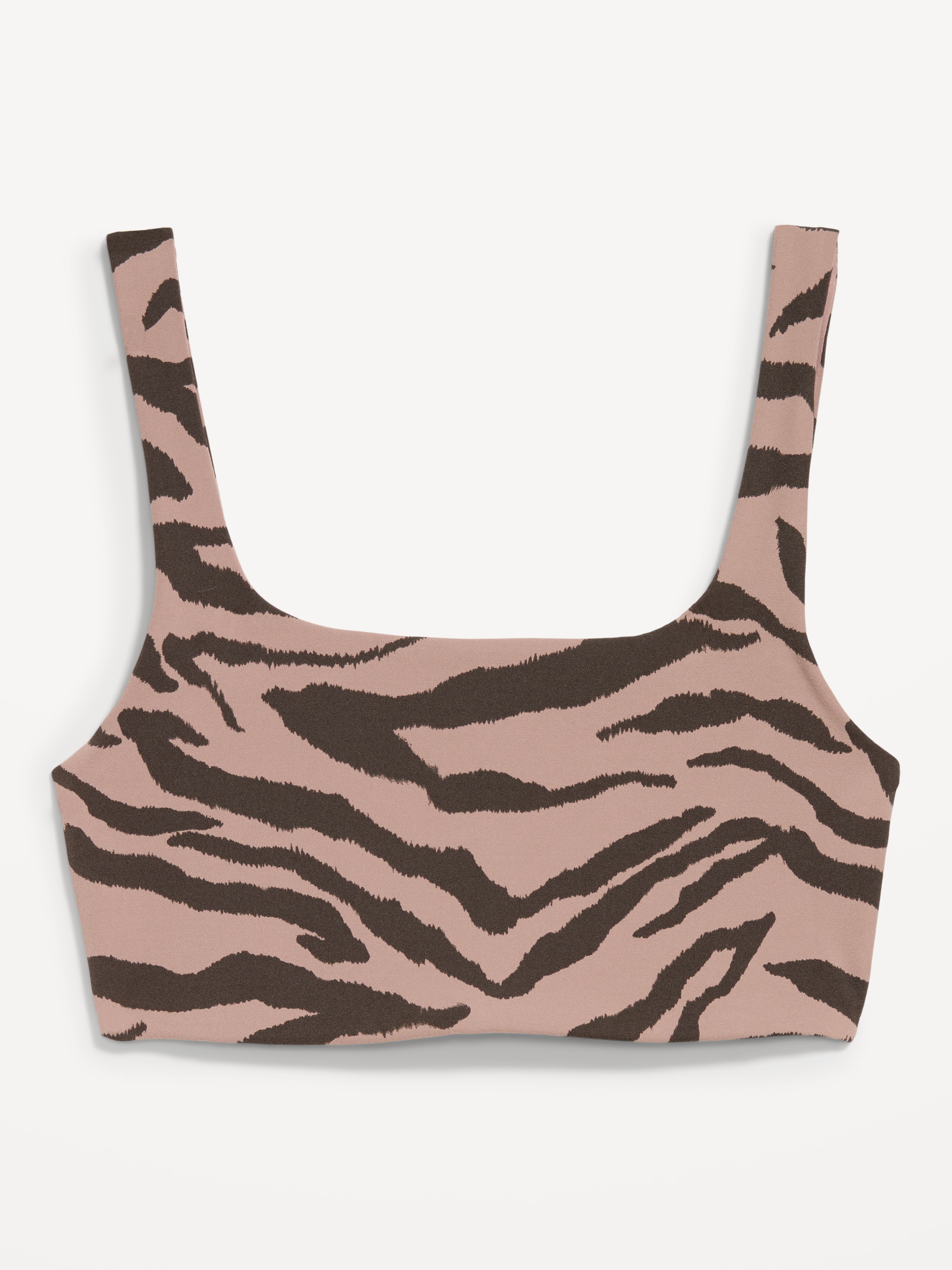 Light Support StudioSmooth Square-Neck Sports Bra - Black Zebra - 4