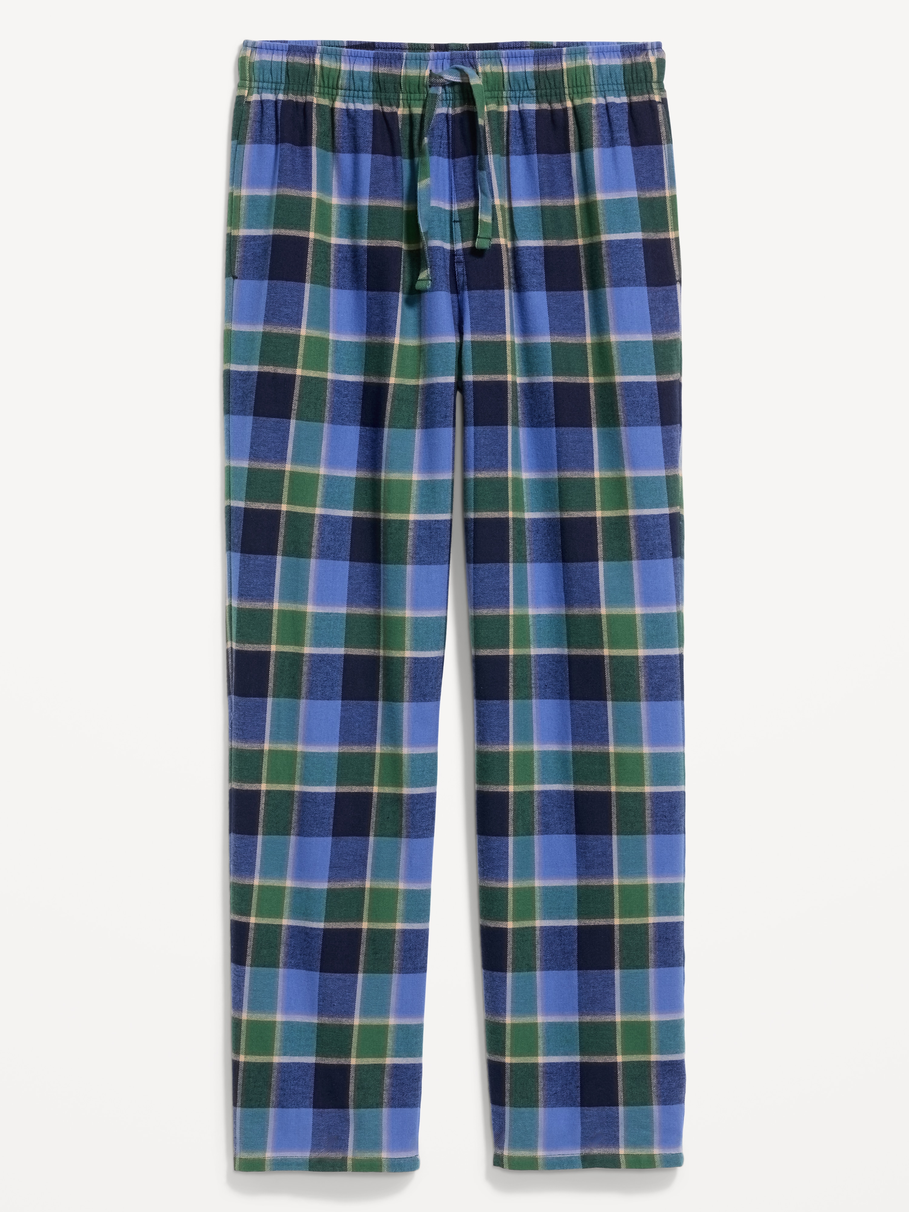 Flannel Pajama Pants - Green/Blue Plaid - 3