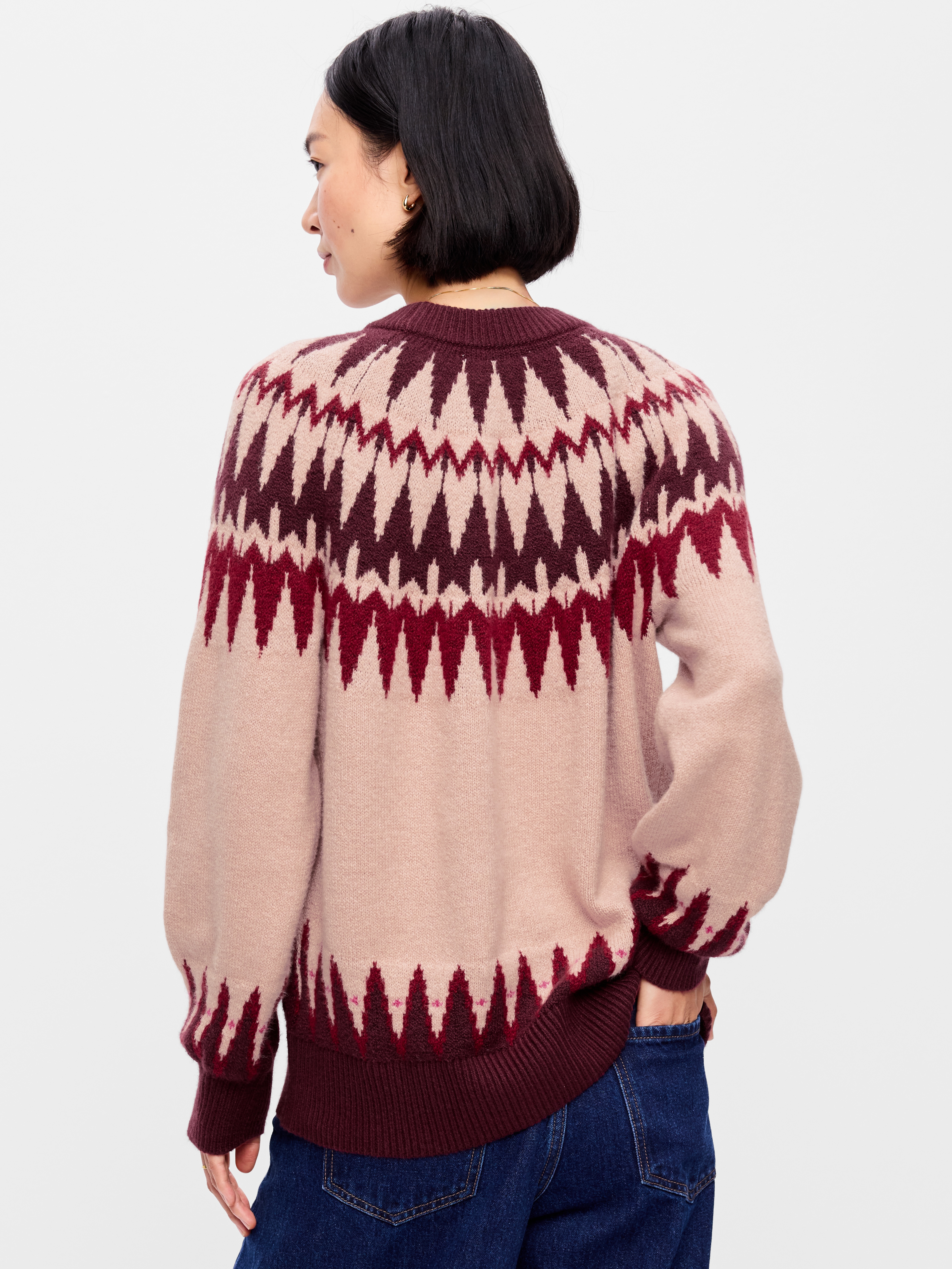 SoSoft Oversized Crew-Neck Sweater - Warm Fair Isle - 2