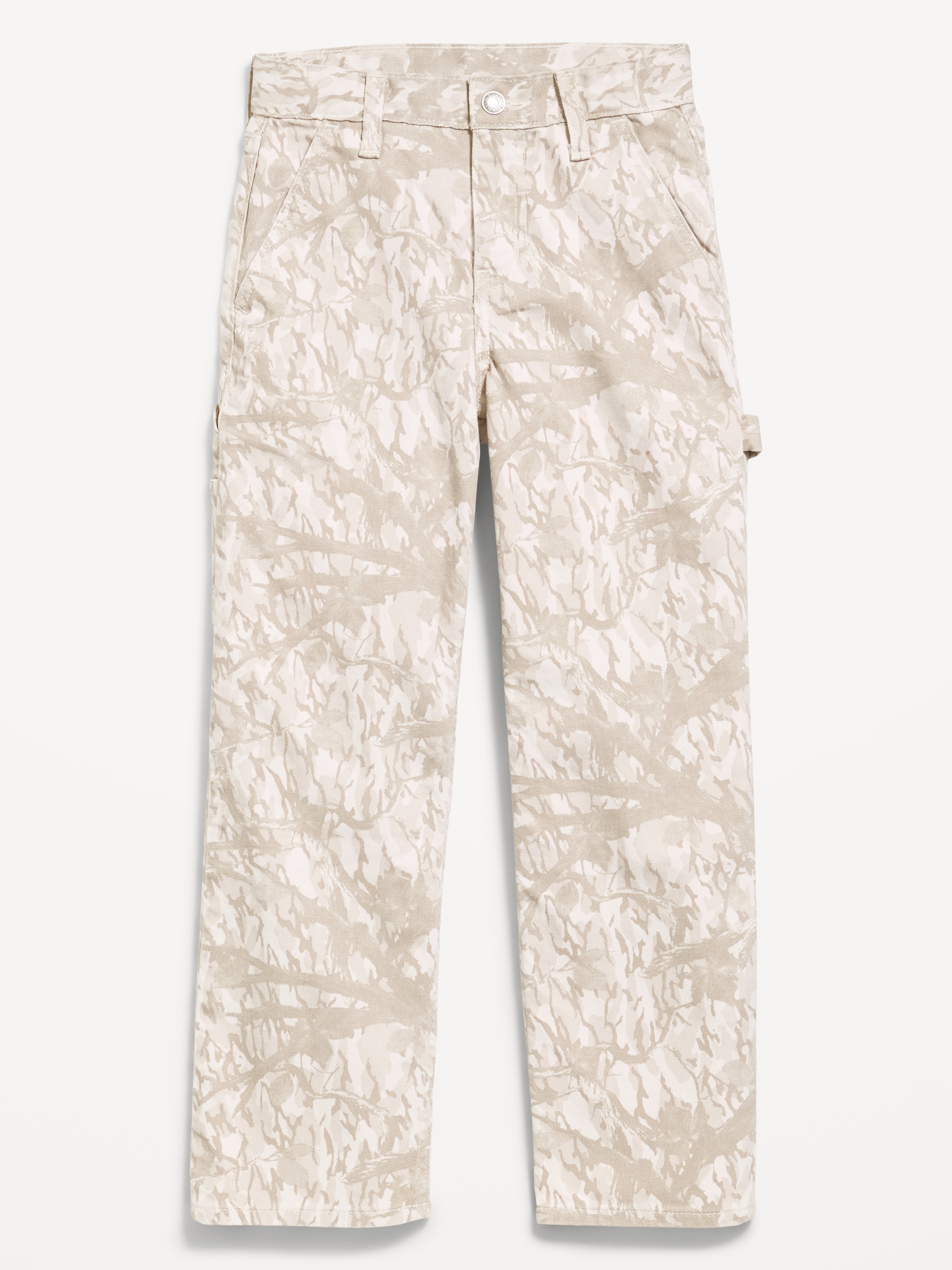 Baggy Non-Stretch Jeans for Boys - Khaki Camouflage - 4