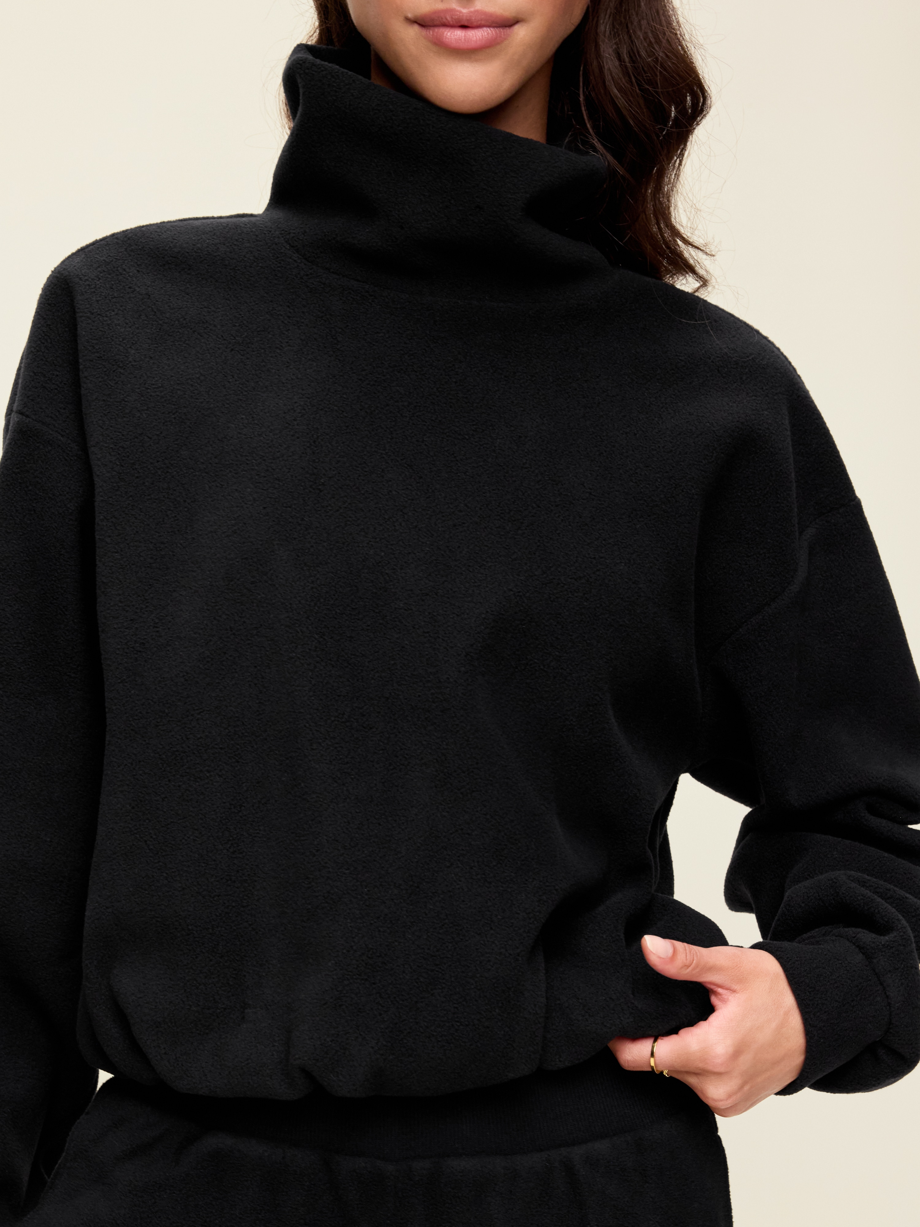 Performance Fleece Funnel Neck Pullover - Black Jack - 4