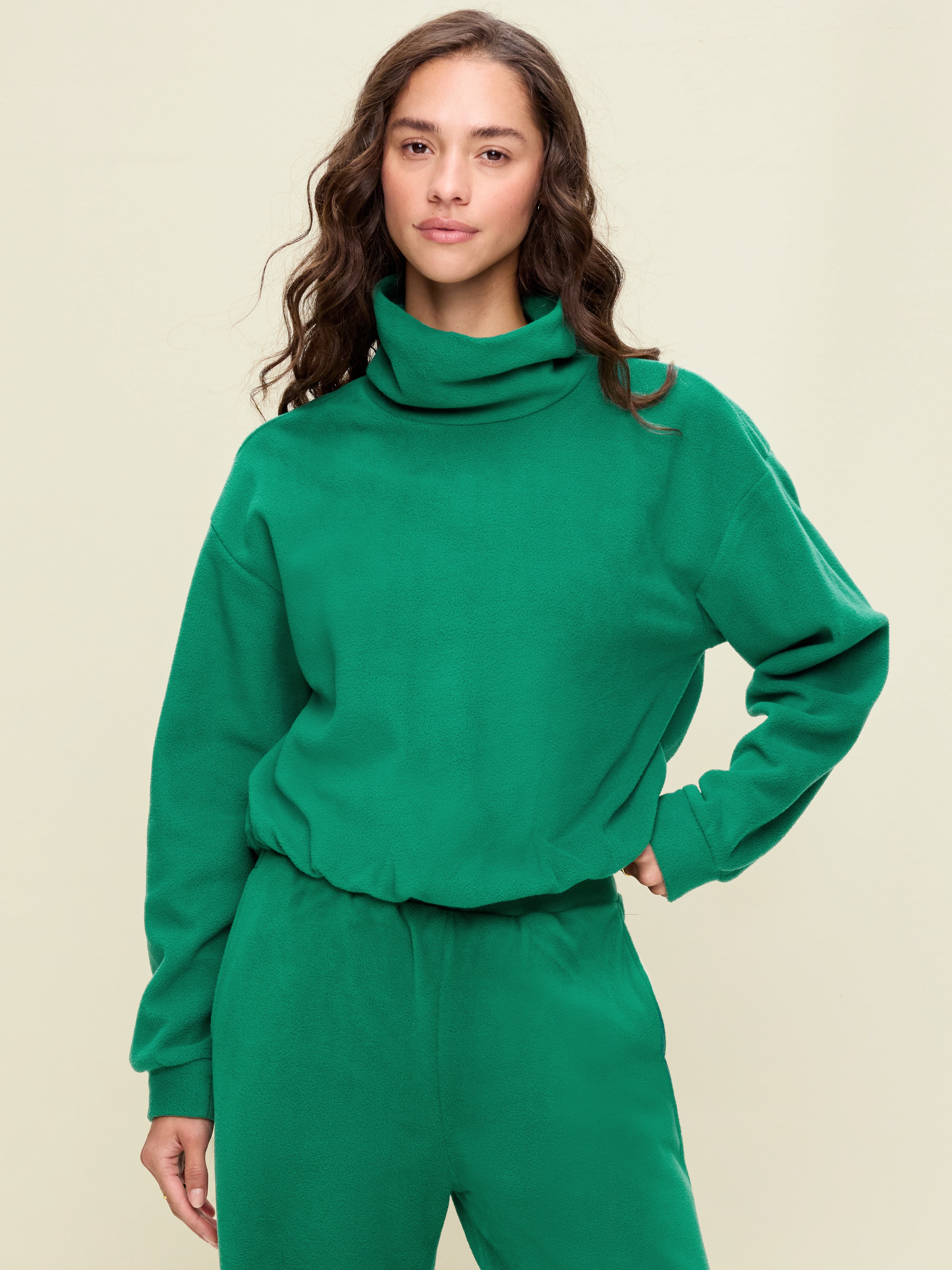 Performance Fleece Funnel Neck Pullover - Java Fern - 1