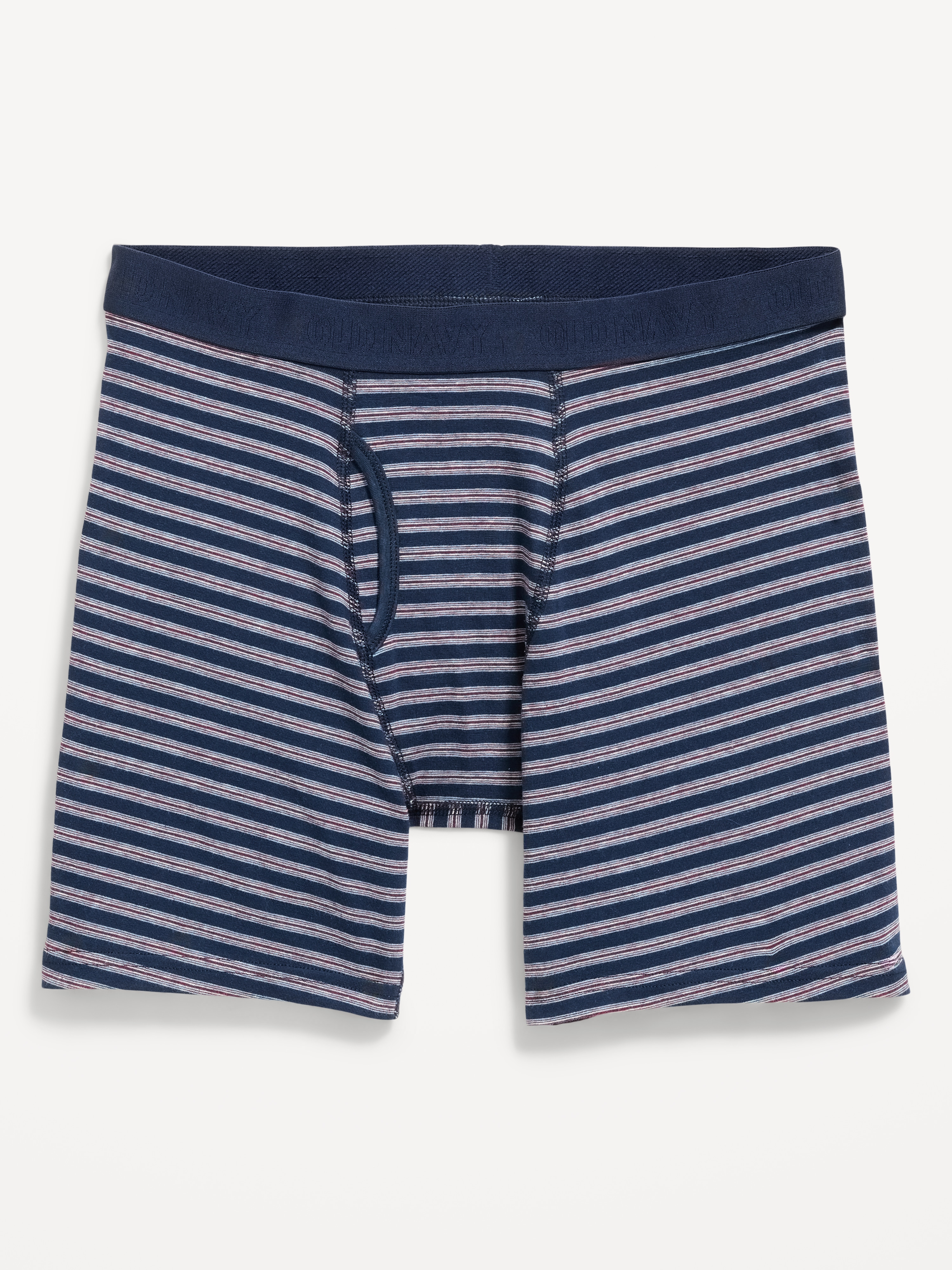 Soft-Washed Boxer Briefs -- 6.25-inch inseam - Navy Stripe - 1