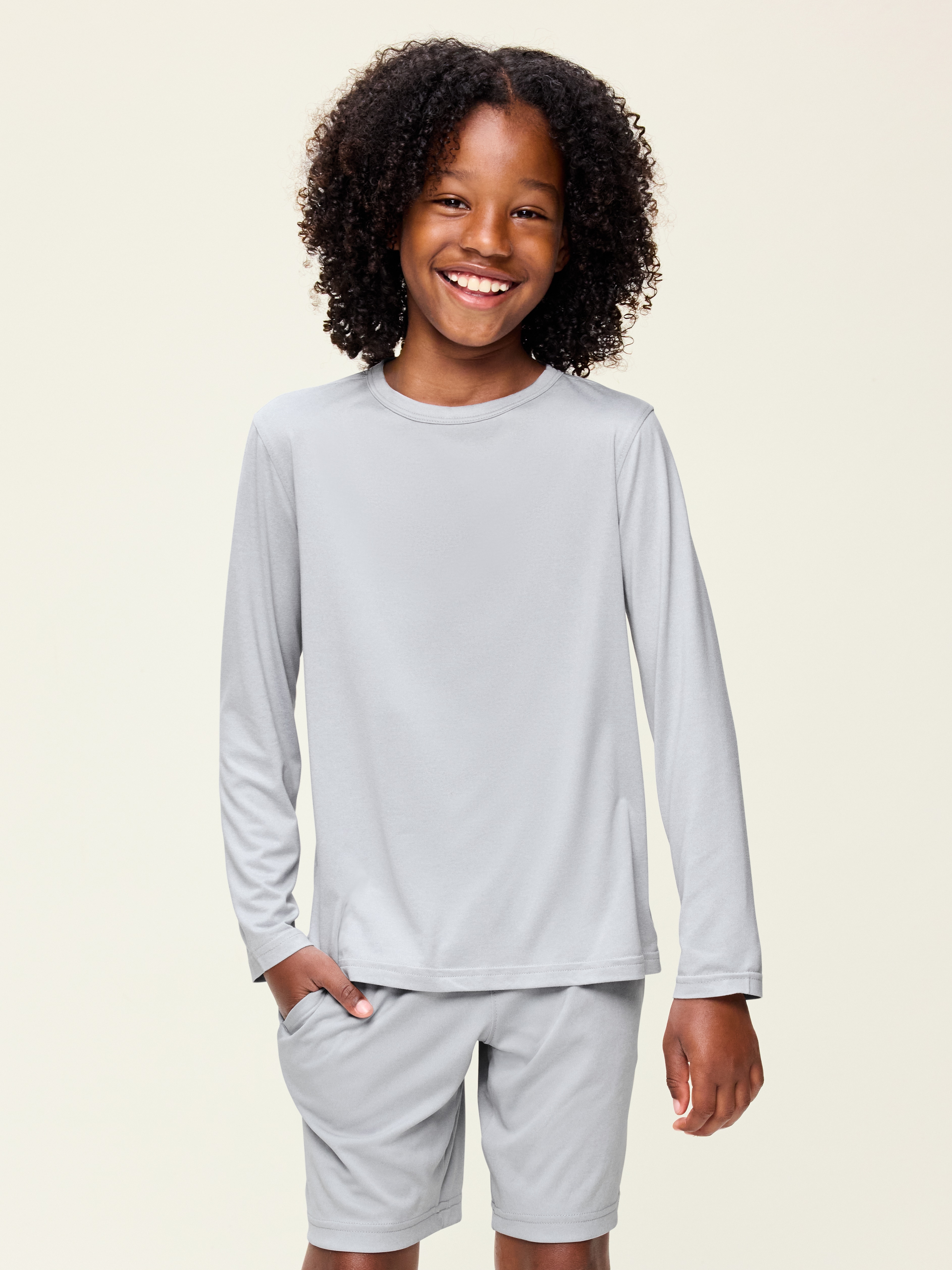 CloudMotion Long-Sleeve Performance T-Shirt for Boys - Cloud Cover - 1