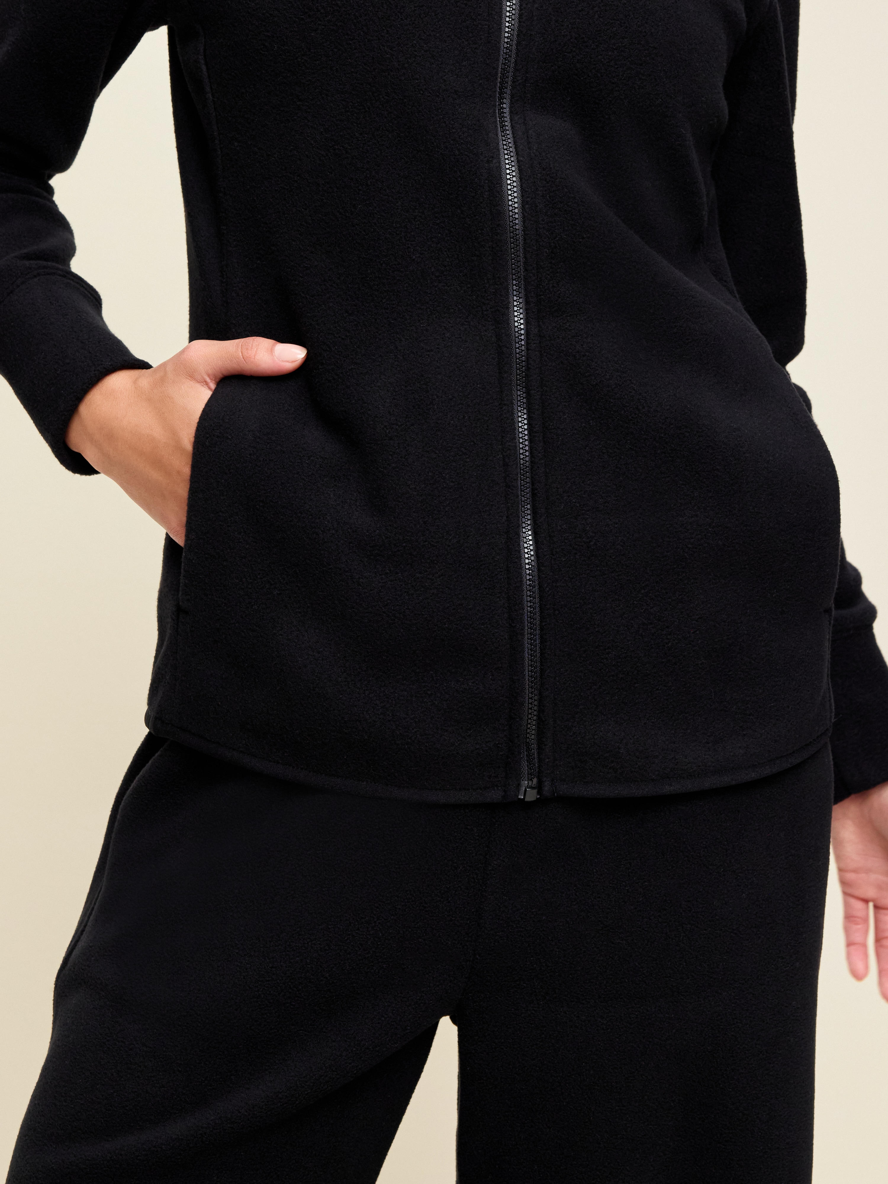 Fitted Performance Fleece Full-Zip Jacket - Black Jack - 4