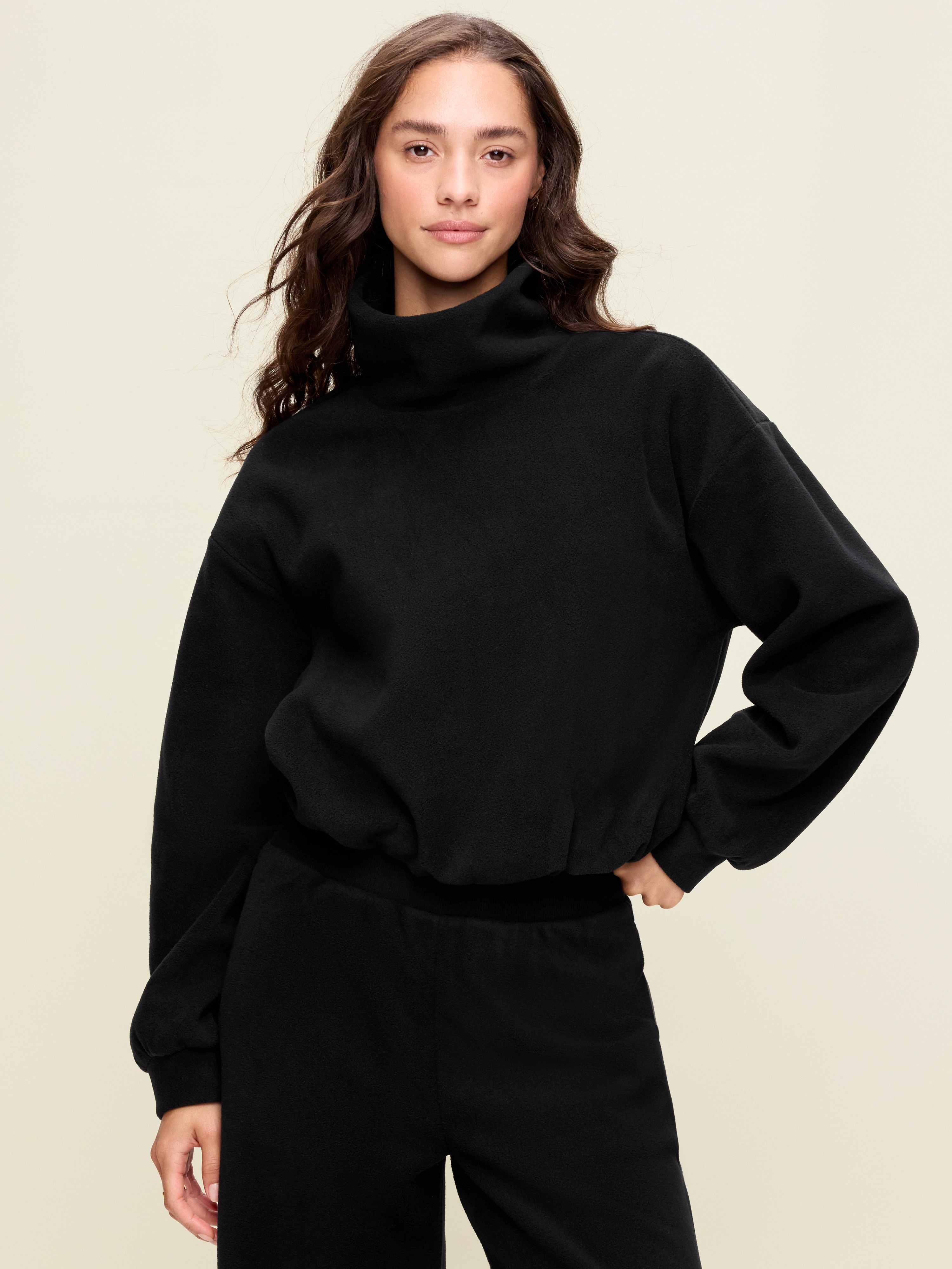 Performance Fleece Funnel Neck Pullover - Black Jack - 1
