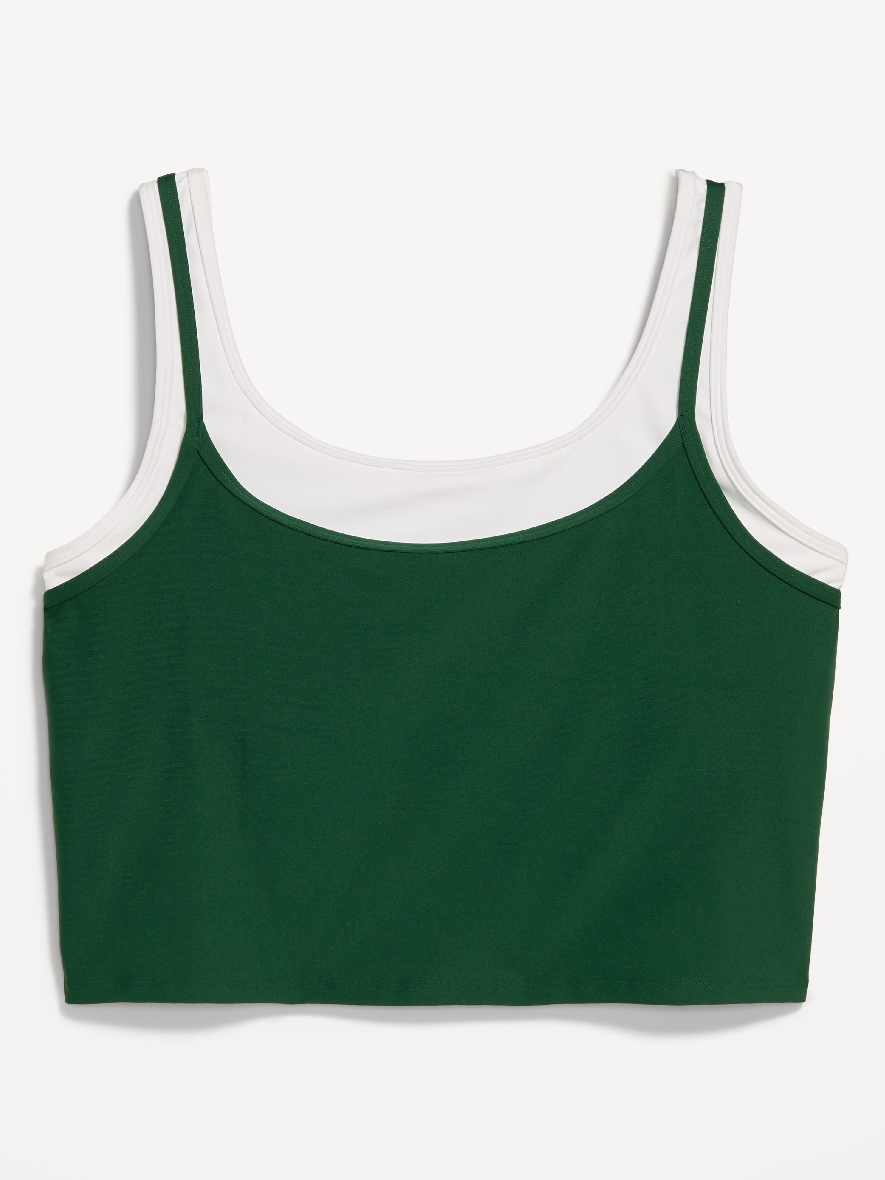 PowerSoft Layered Longline Bra - Field Of Greens - 3