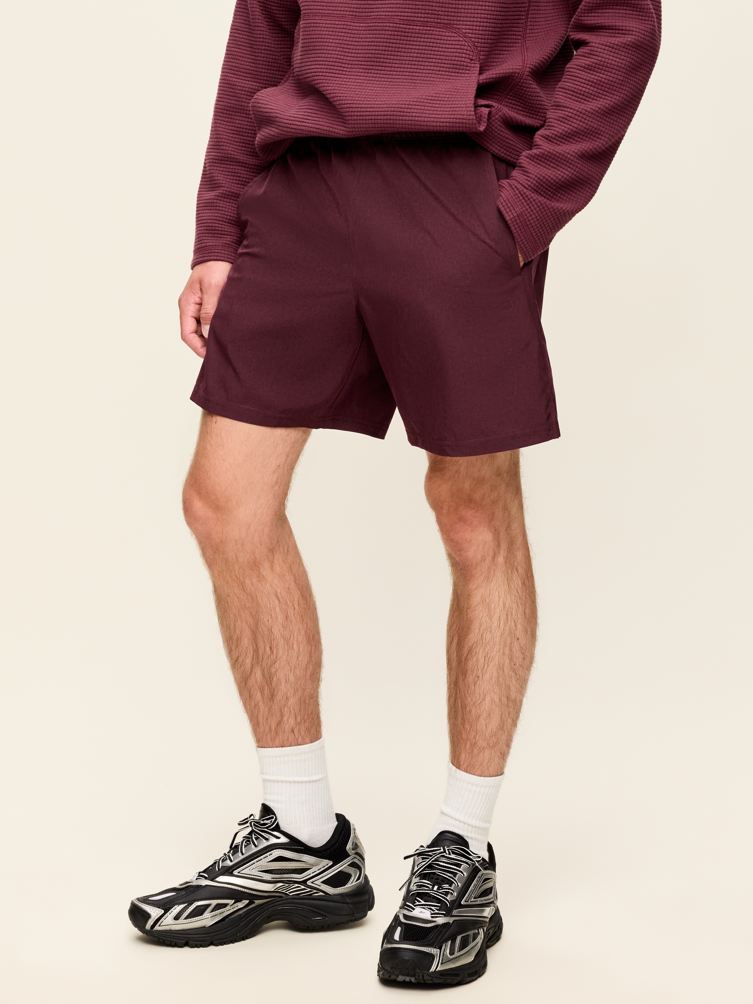 StretchTech Workout Shorts -- 7-inch inseam - Reddy Or Not - 1