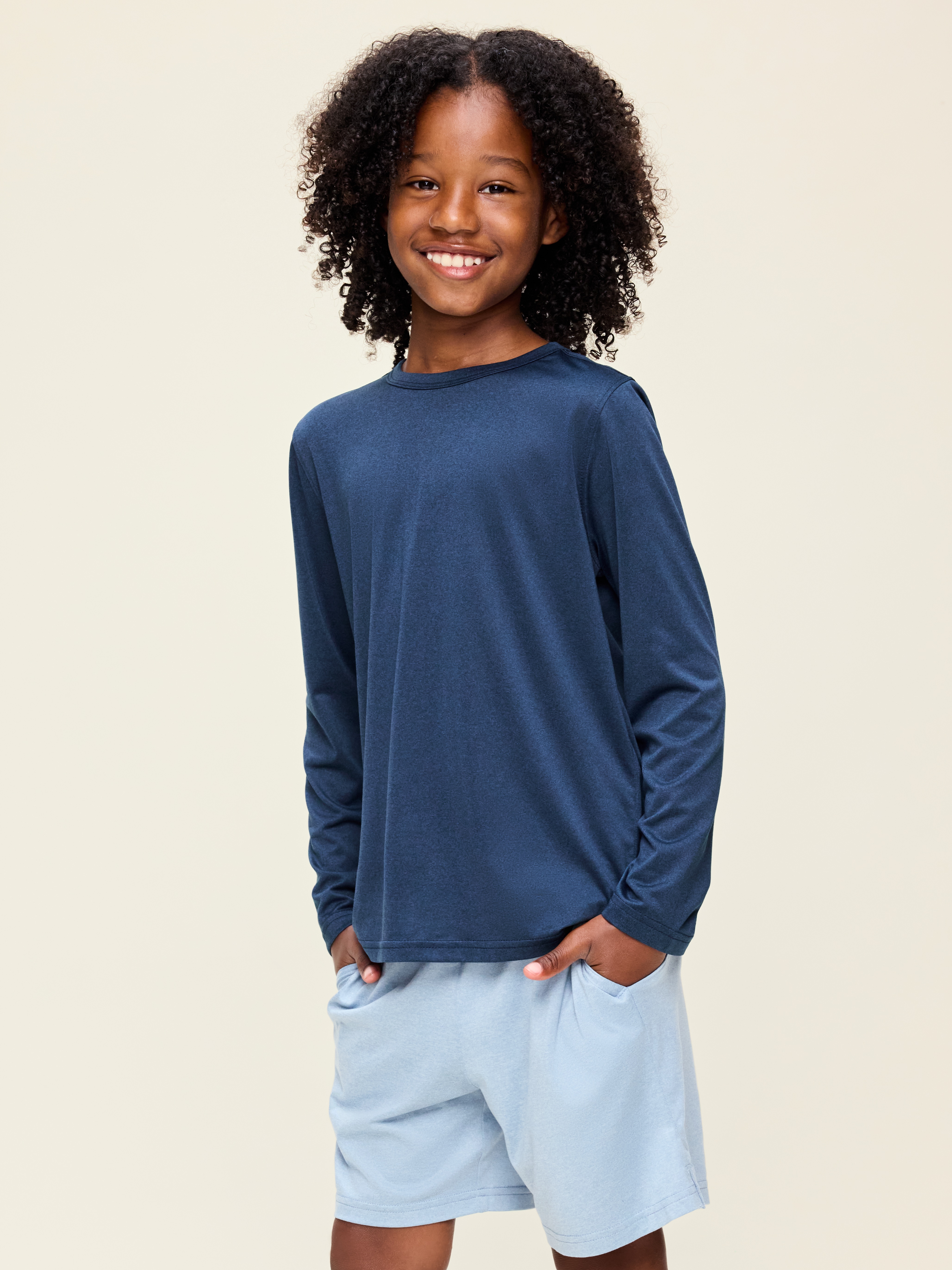 CloudMotion Long-Sleeve Performance T-Shirt for Boys - Obscure Night - 1