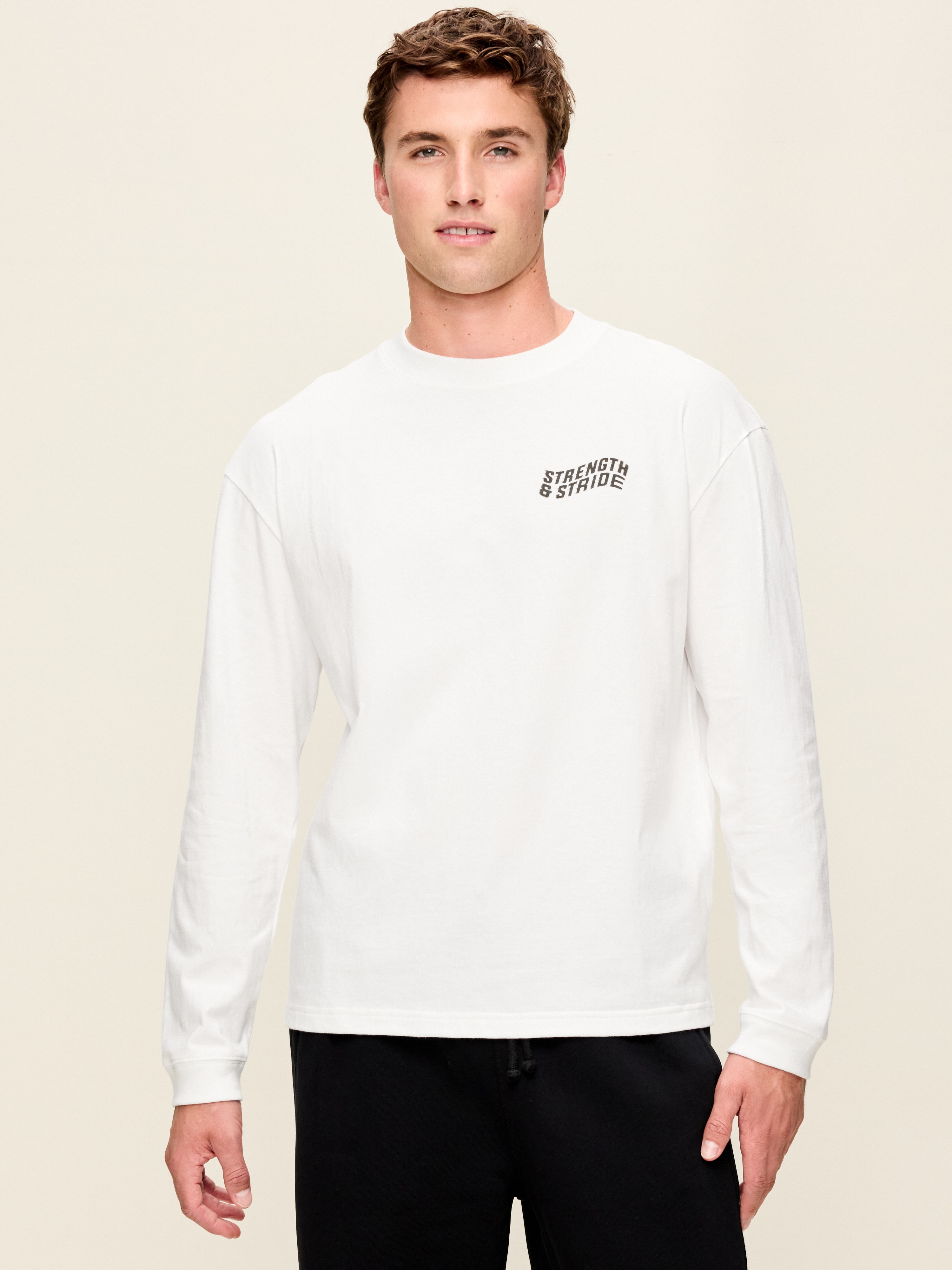 Lived-In Pro Long-Sleeve Graphic T-Shirt - White Lilies - 1